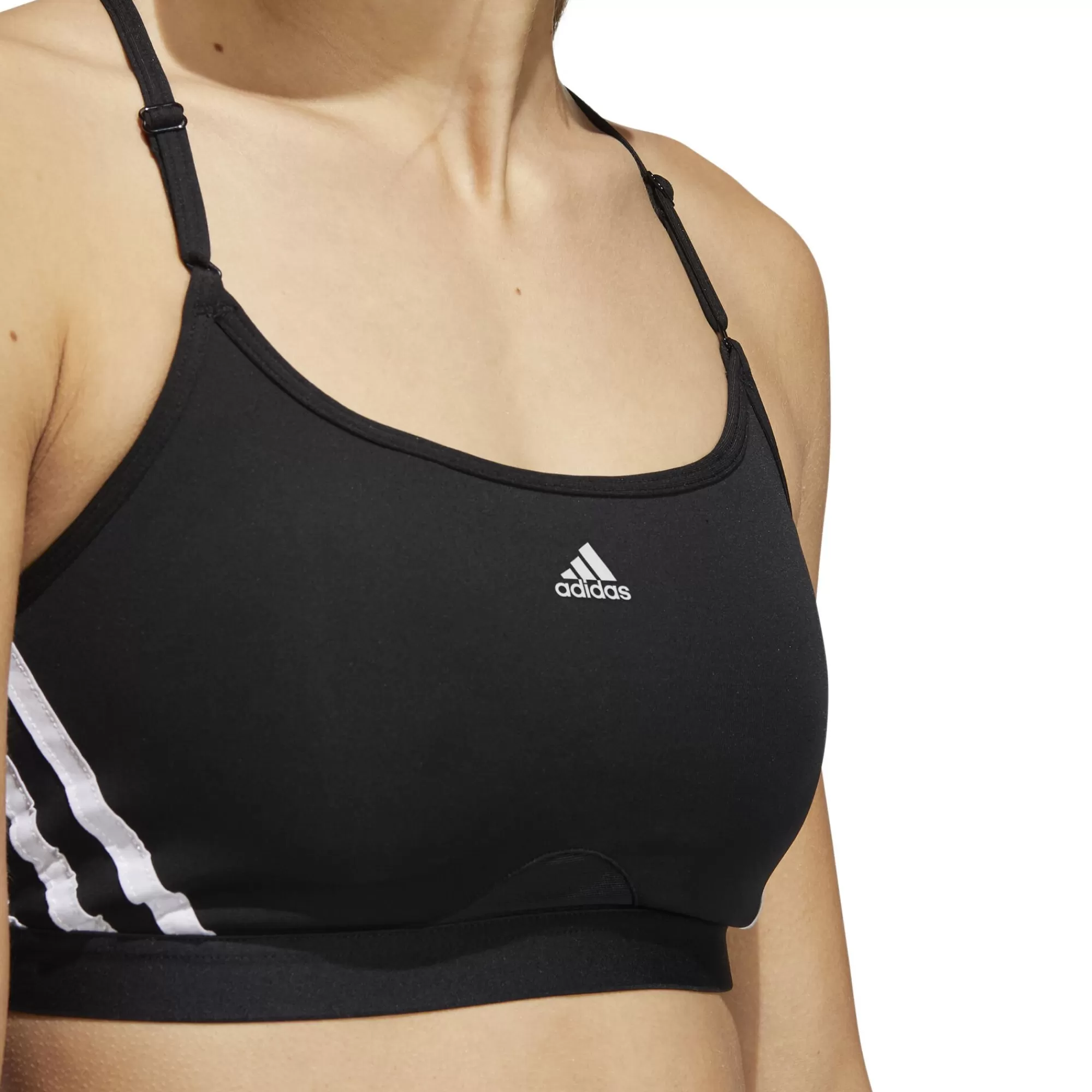 Aeroreact Low-Support 3 Stripes Sports Bras Women ->adidas Fashion
