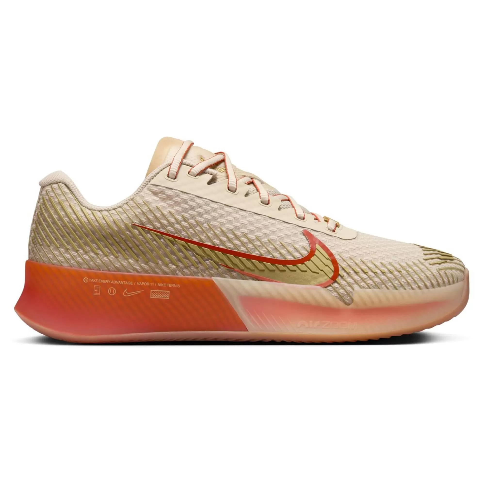 Air Zoom Vapor 11 PRM Clay Court Shoe Women - Beige, Rust>Nike Cheap