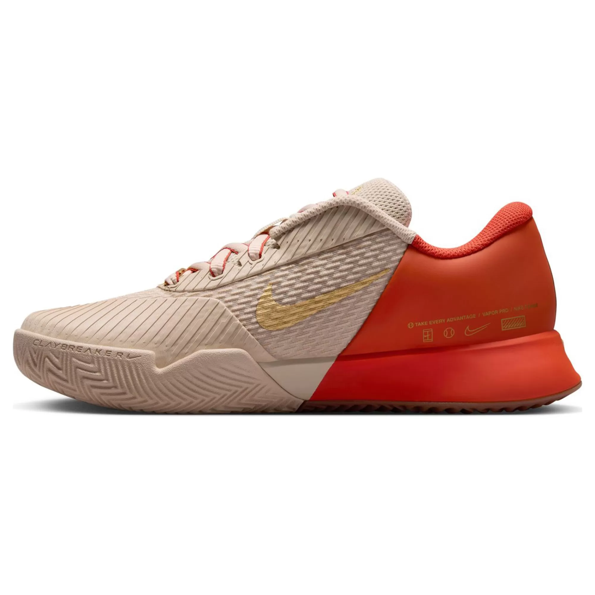 Air Zoom Vapor Pro 2 PRM Clay Court Shoe Women - Beige, Rust>Nike Hot