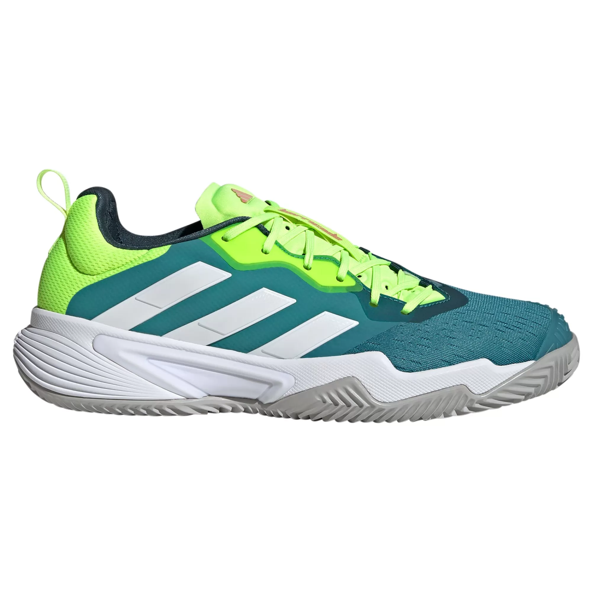 Barricade Clay Court Shoe Men - Petrol, Neon Green>adidas Best Sale