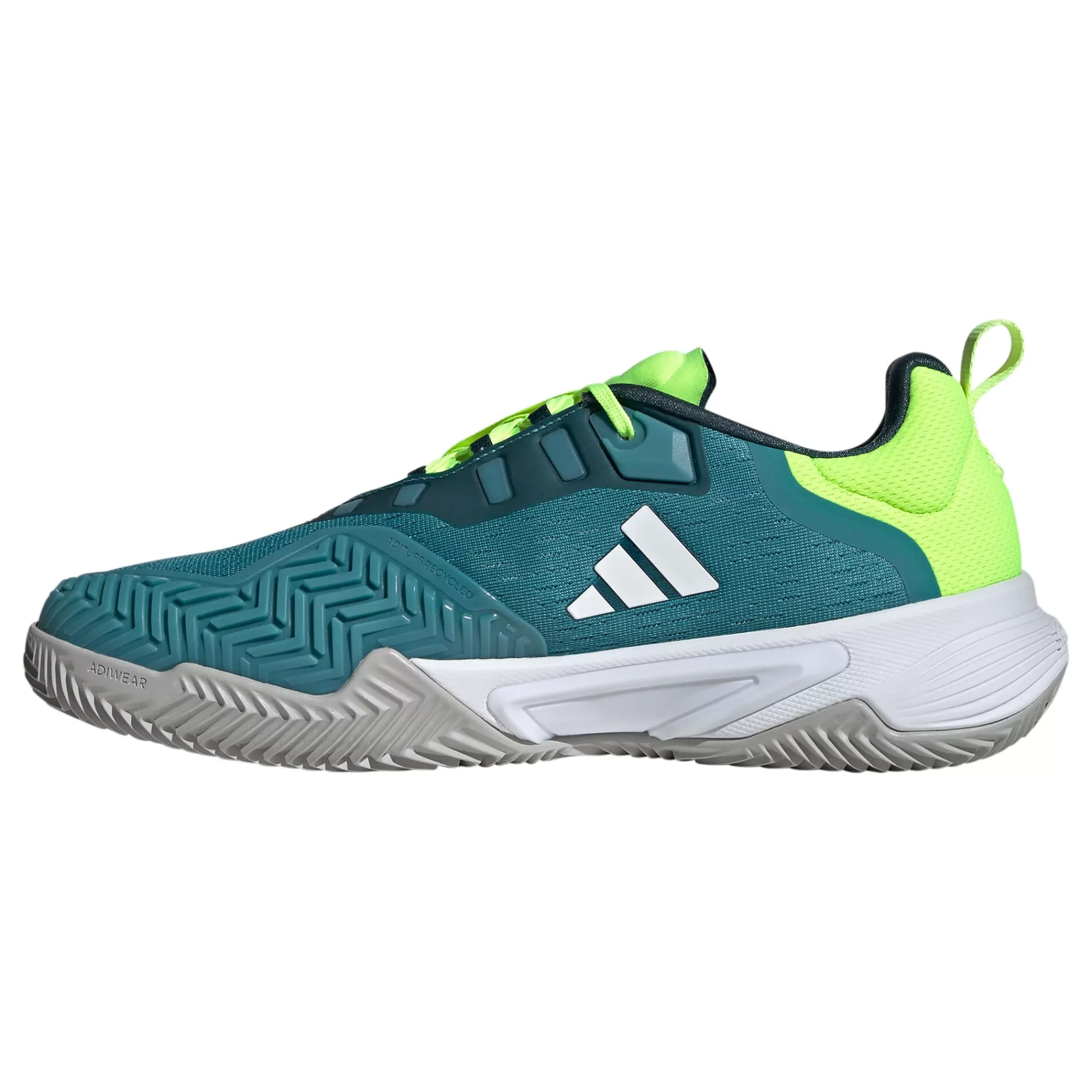 Barricade Clay Court Shoe Men - Petrol, Neon Green>adidas Best Sale