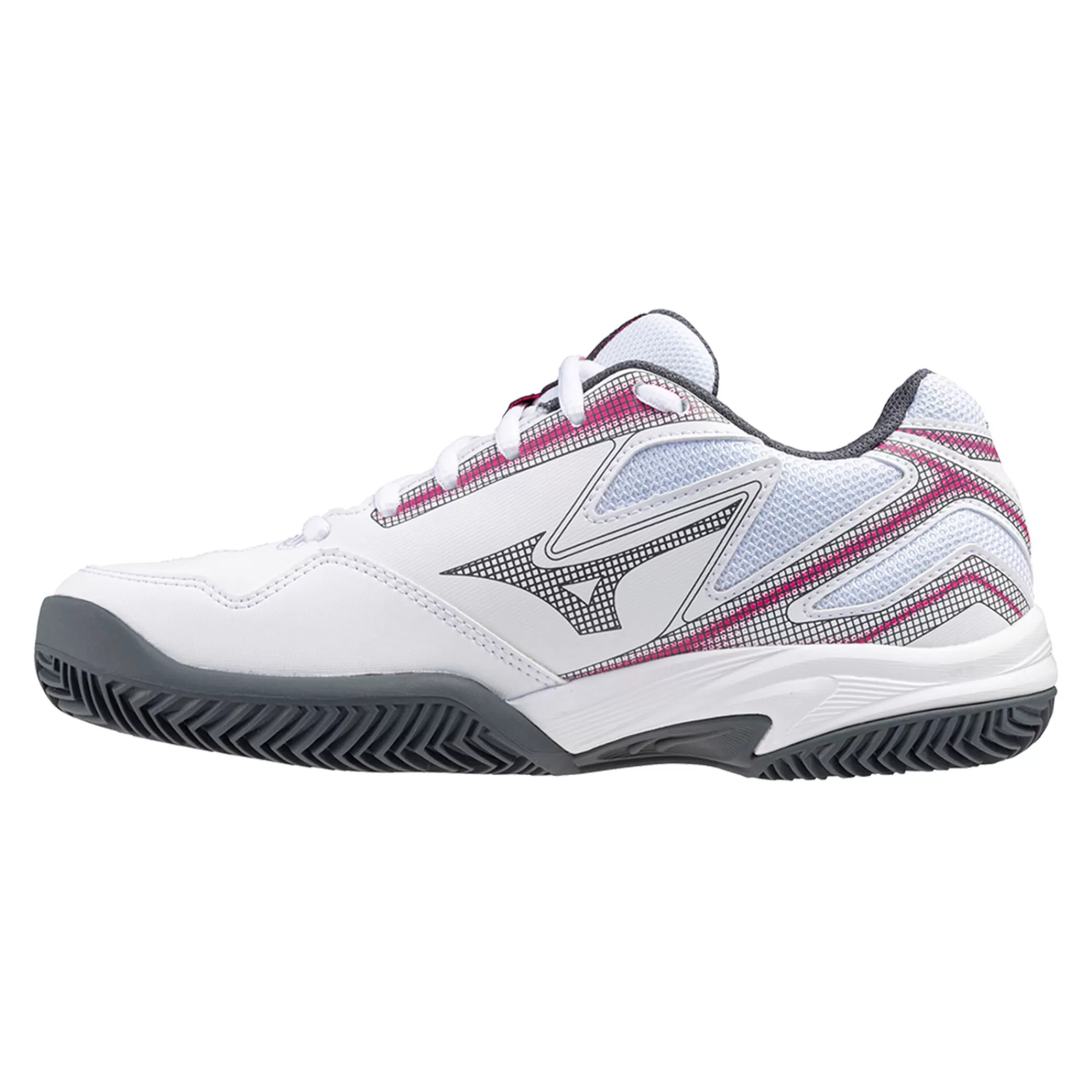 Break Shot 4 Clay Court Shoe Women - White, Pink>Mizuno Shop