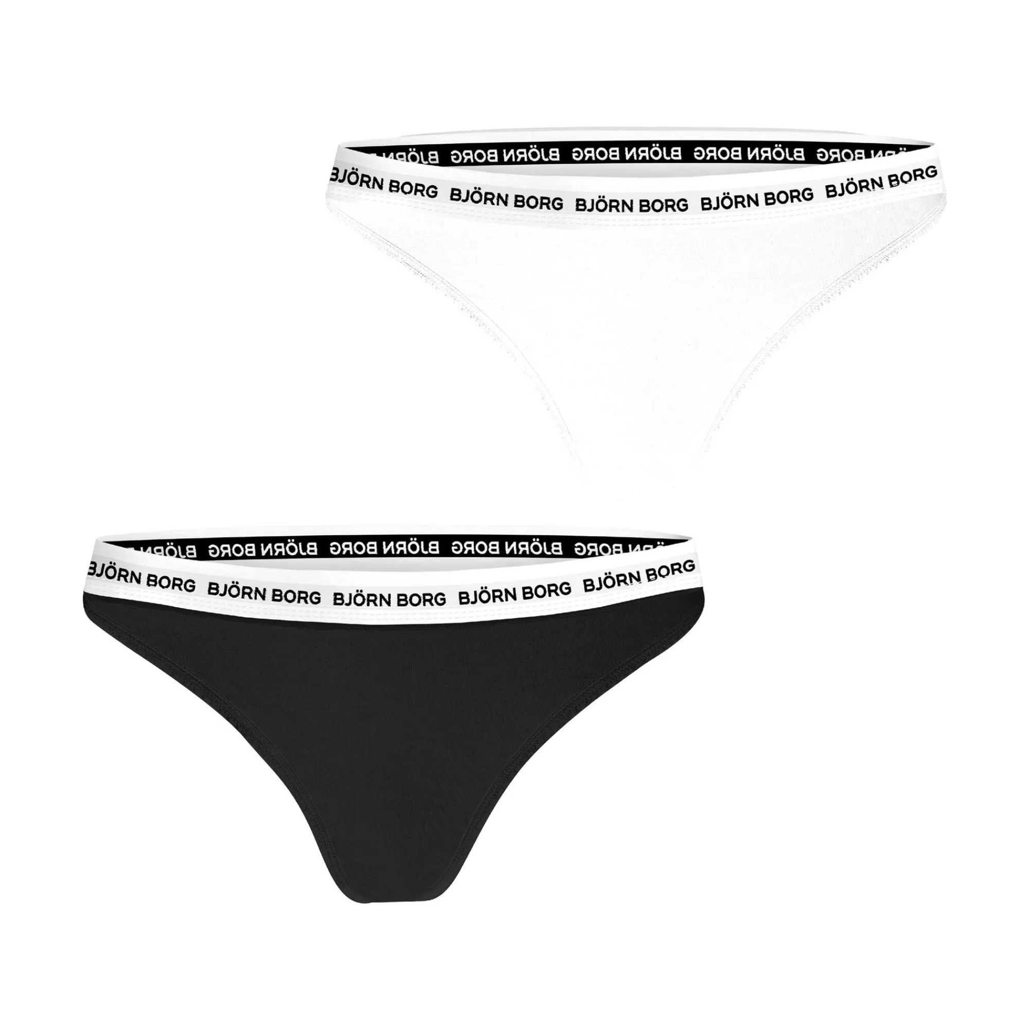 Core Logo String 2 Pack Women - Black, White>Björn Borg New