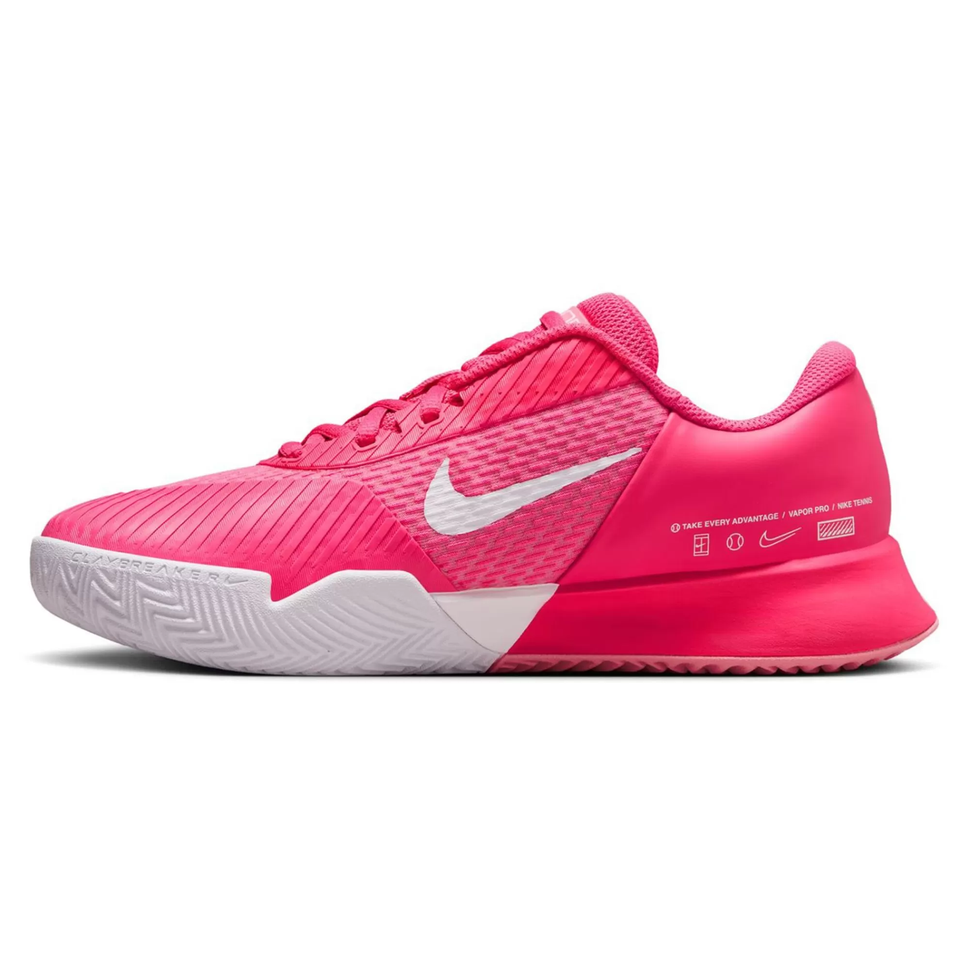 Court Air Zoom Vapor Pro 2 Clay Court Shoe Women - Pink, White>Nike Best