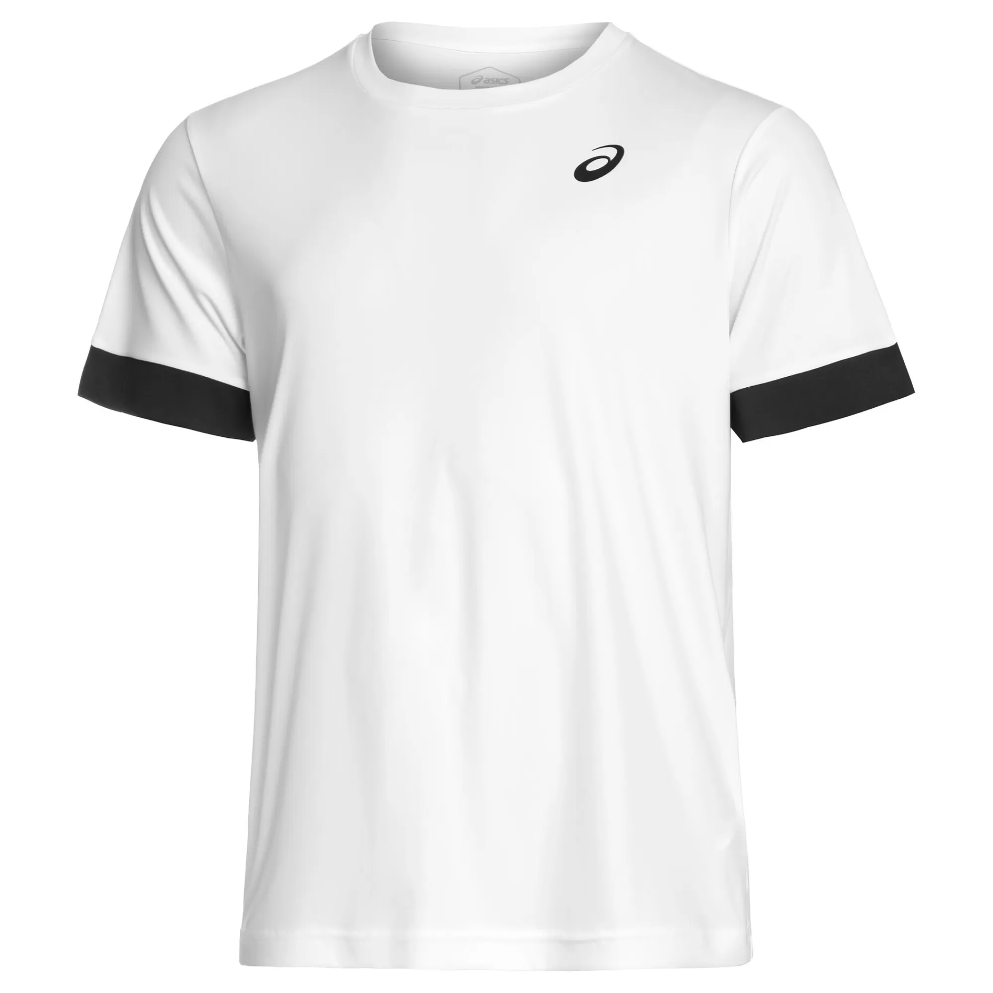 Court Shortsleeve Tee T-Shirt Men - White, Dark Blue>ASICS Flash Sale