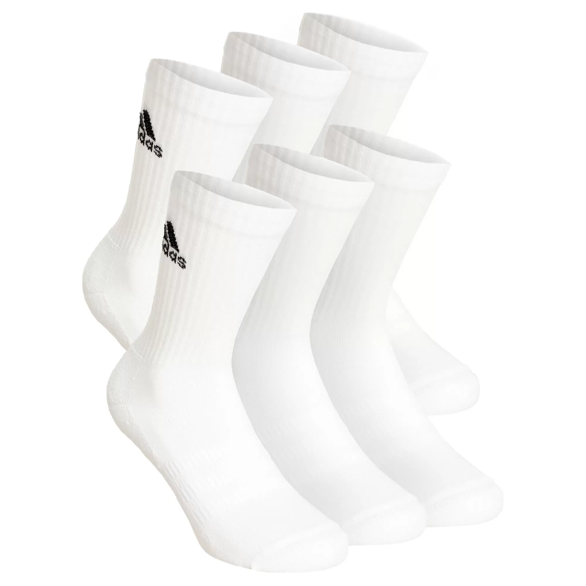 Crew Sportswear Ankle Sports Socks 6 Pack - White, Black>adidas Fashion
