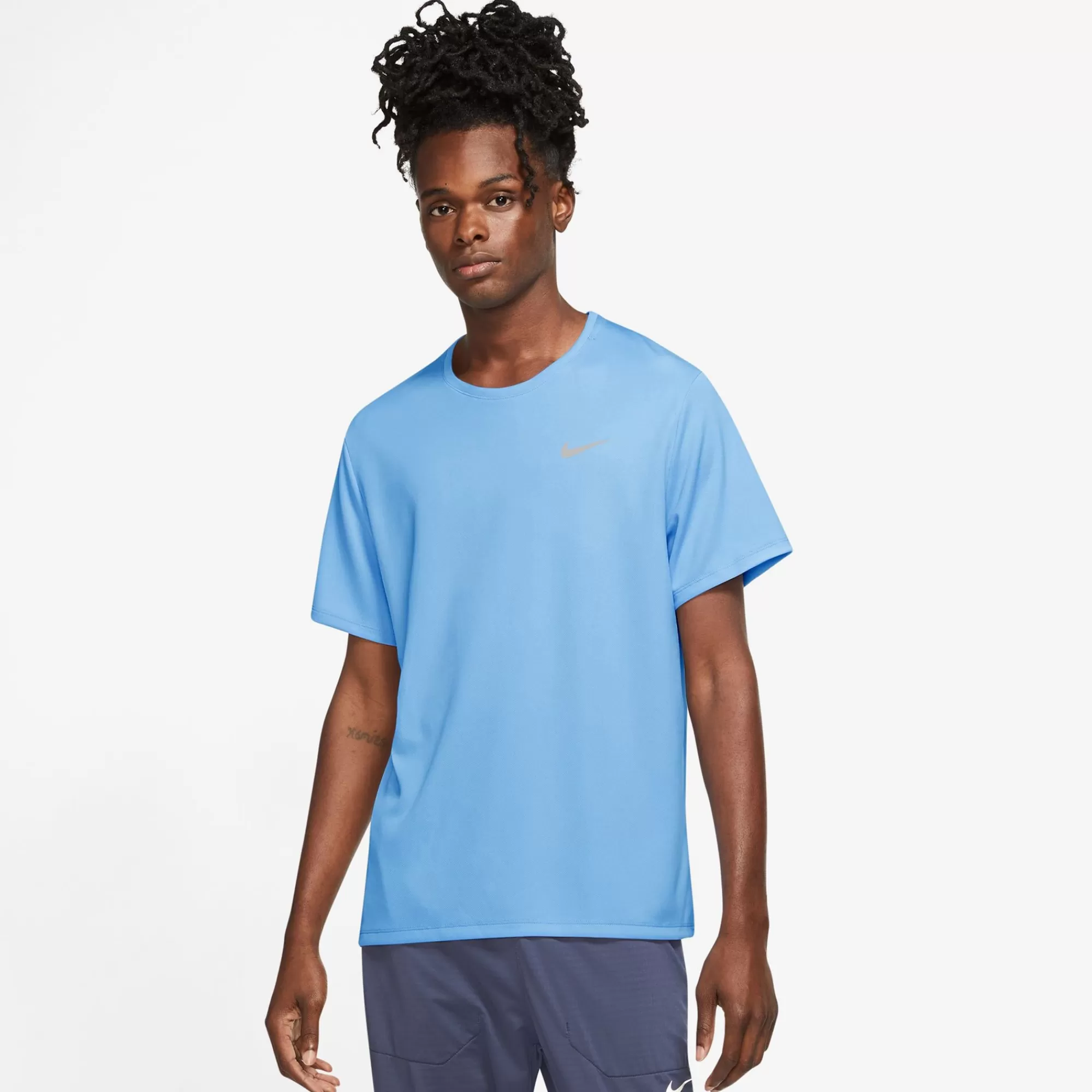 Dri-Fit Miler Dri-Fit Miler UV Running Shirt Men - Light Blue>Nike Flash Sale