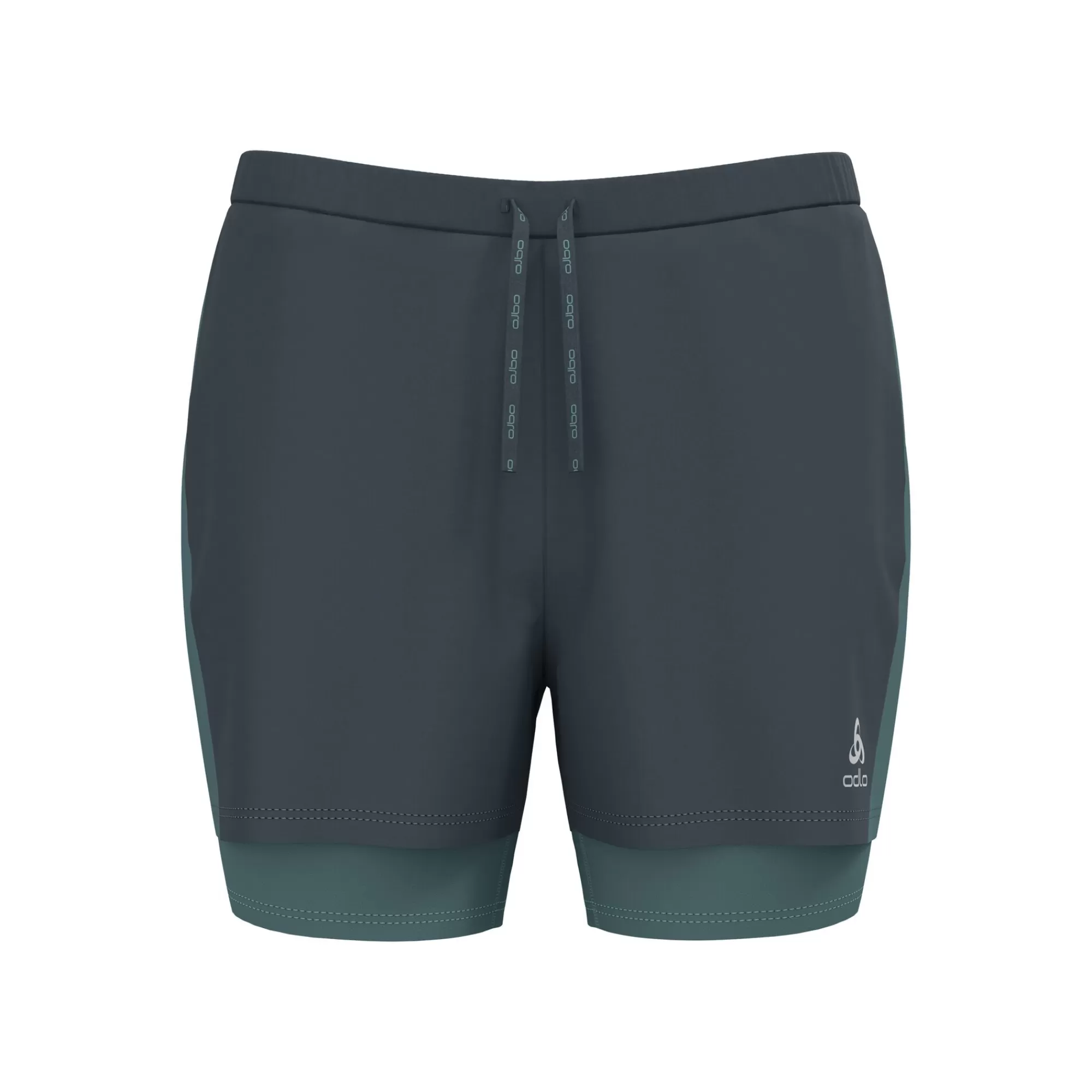 Essential 3inch 2in1 Running Shorts Women - Dark Grey, Turquoise>Odlo Clearance