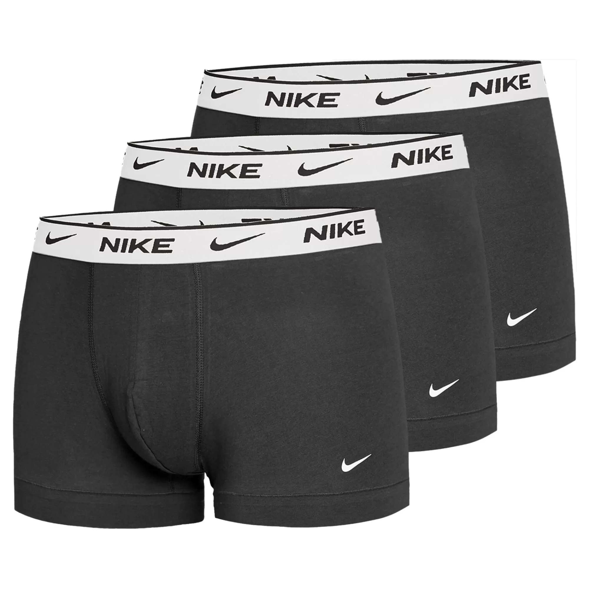 Everyday Cotton Strech Boxer Trunk Boxer Shorts 3 Pack Men - Black, White>Nike Cheap