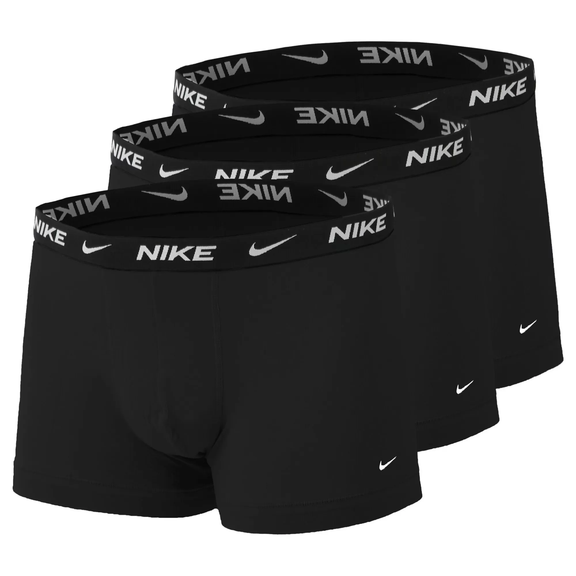 Everyday Cotton Strech Trunk Boxer Shorts 3 Pack Men - Black, White>Nike Fashion