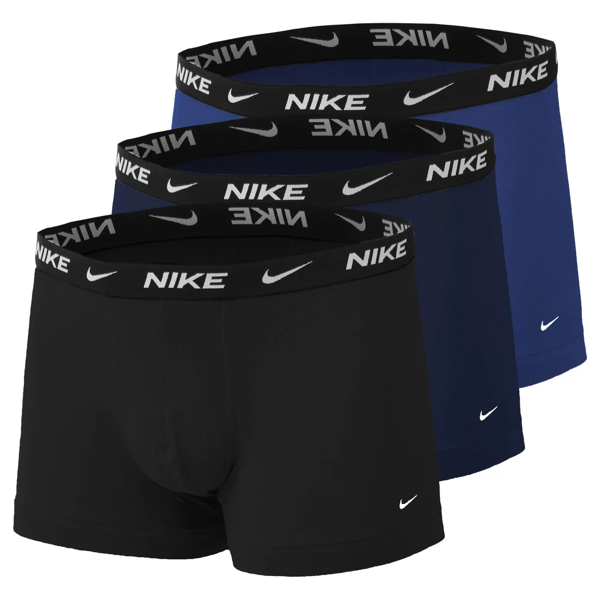 Everyday Cotton Strech Trunk Boxer Shorts 3 Pack Men - Dark Blue, Blue>Nike Best