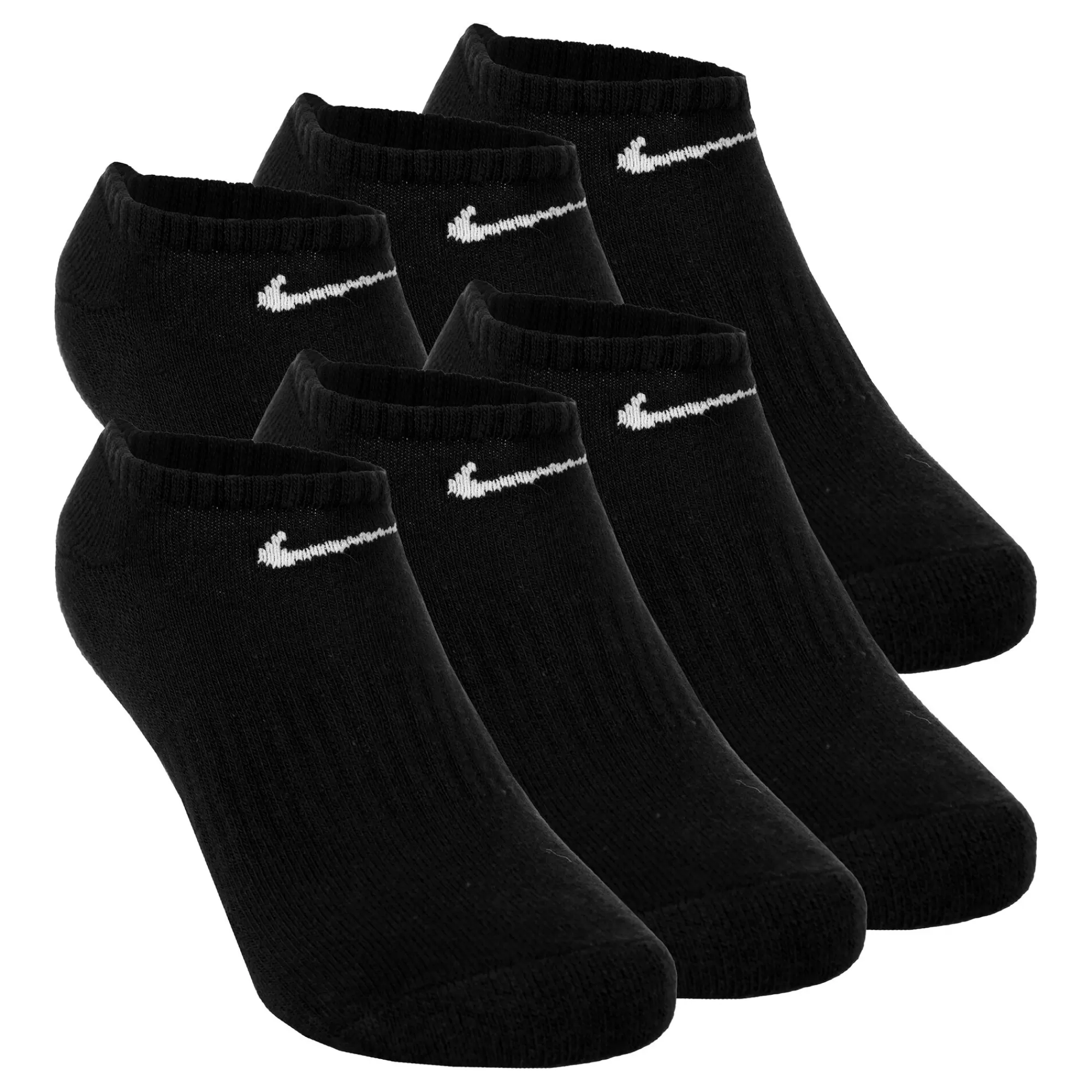 Everyday No-Show Tennis Socks 6 Pack - Black, White>Nike Cheap