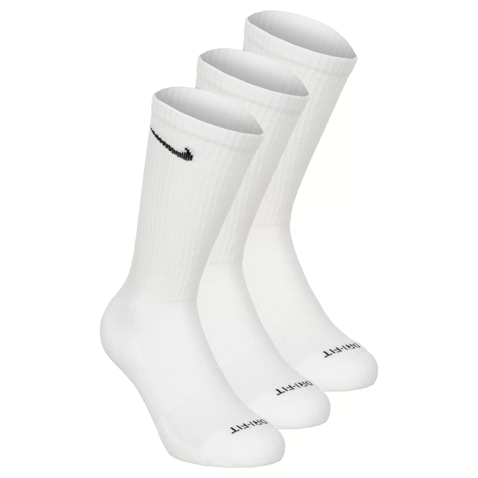 Everyday Plus Cushioned Crew Sports Socks 3 Pack - White, Black>Nike Store