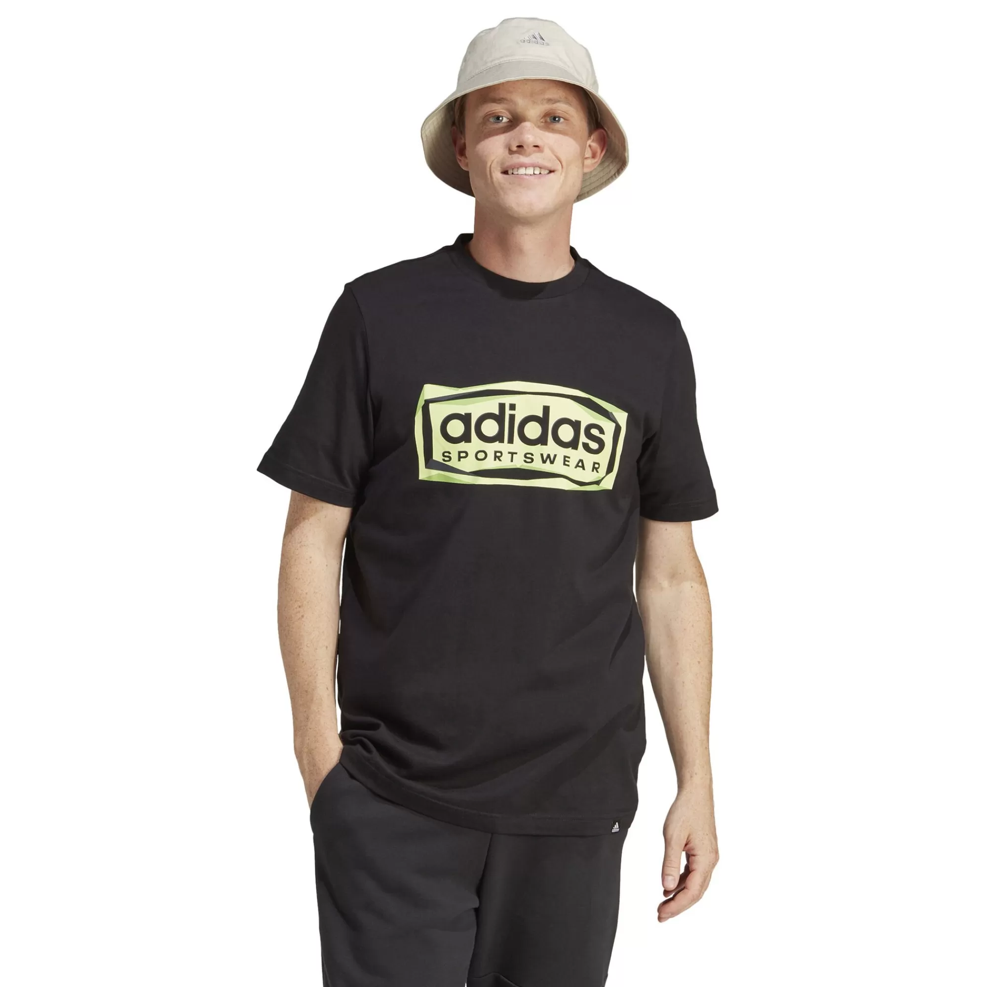 FLD SPW Logo T-Shirt Men - Black, Yellow>adidas Best