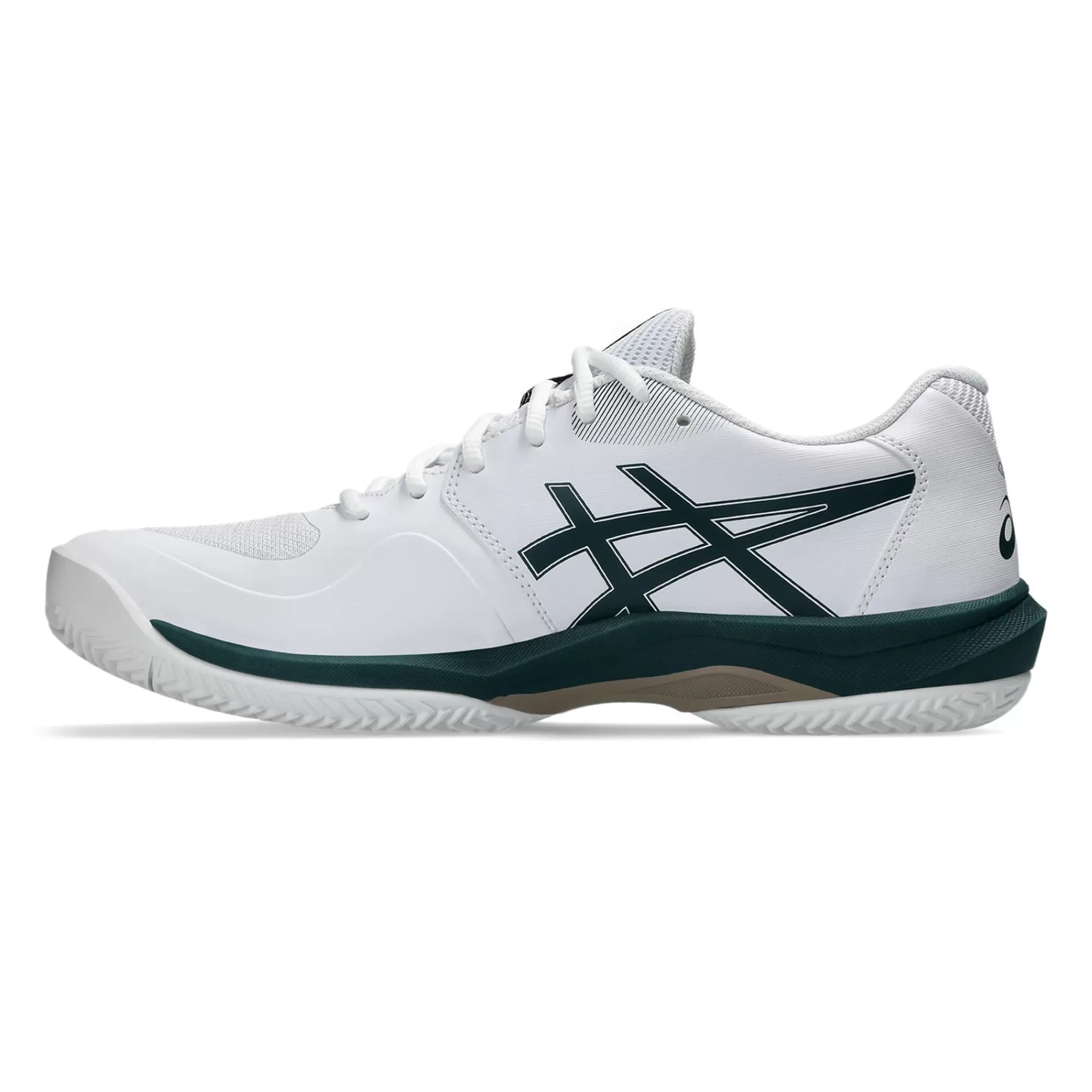 Game FF Clay Court Shoe Men - White, Dark Green>ASICS Discount
