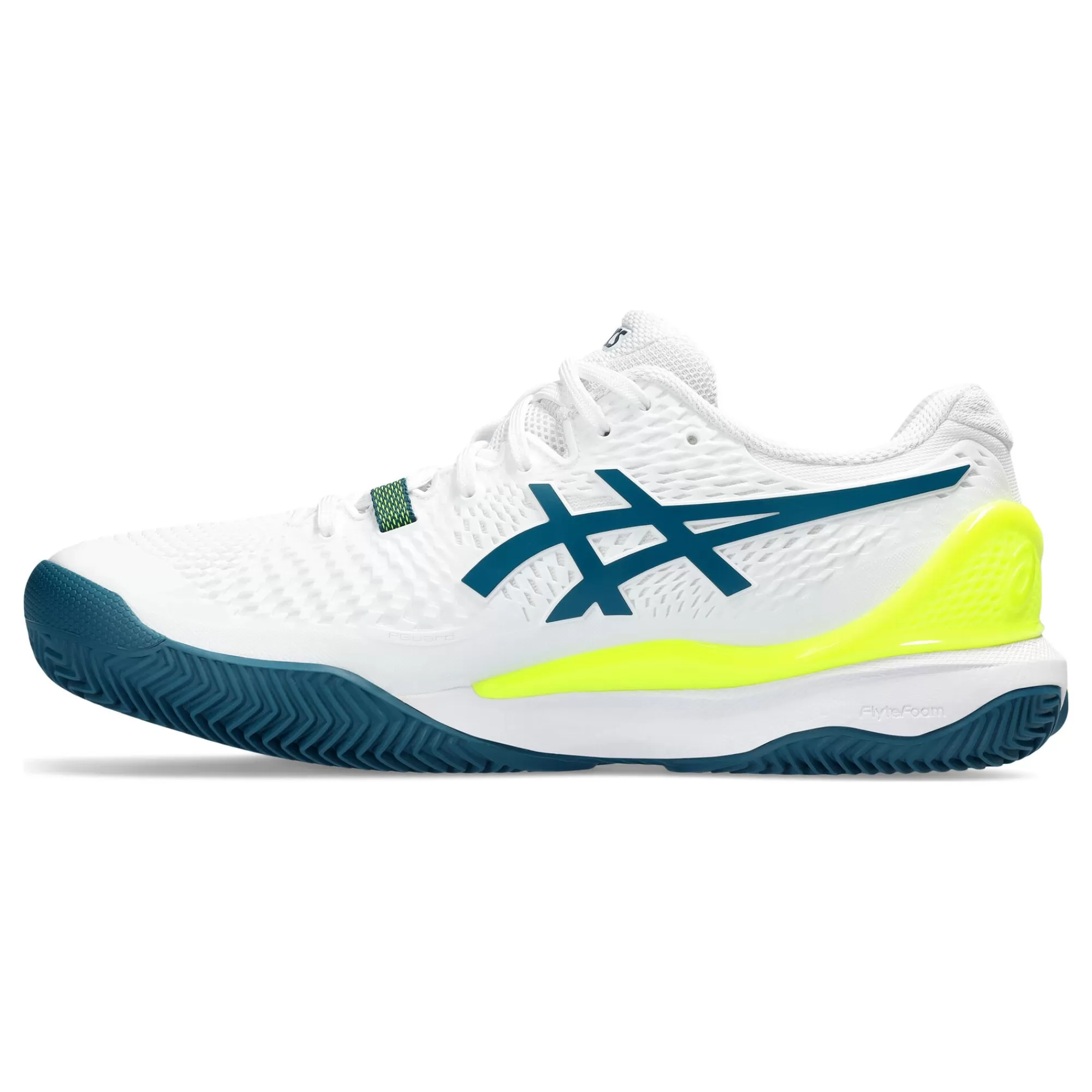 Gel-Resolution 9 Clay Court Shoe Men - White, Petrol>ASICS Flash Sale