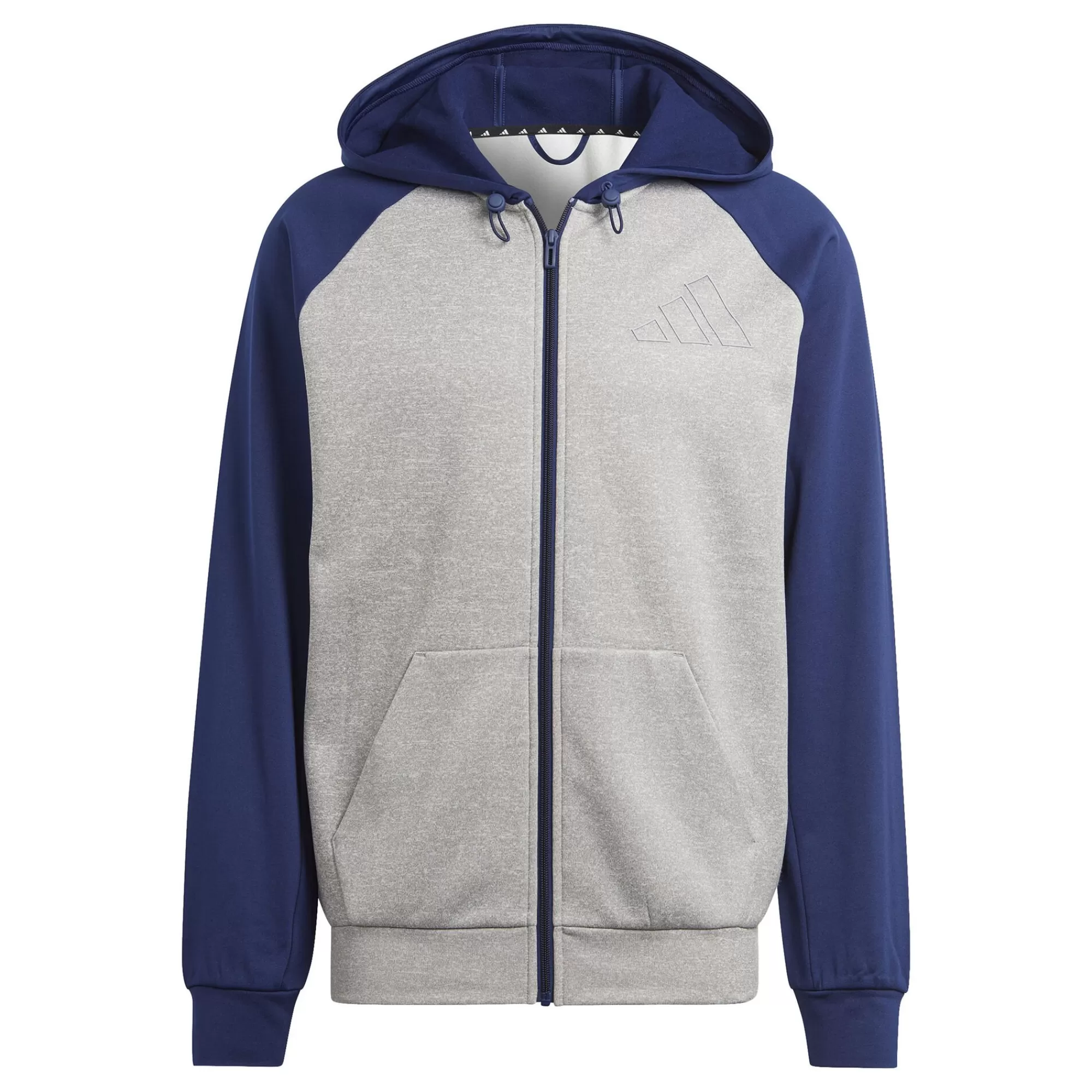 GG Big Logo Zip Hoodie Men - Grey, Dark Blue>adidas Sale