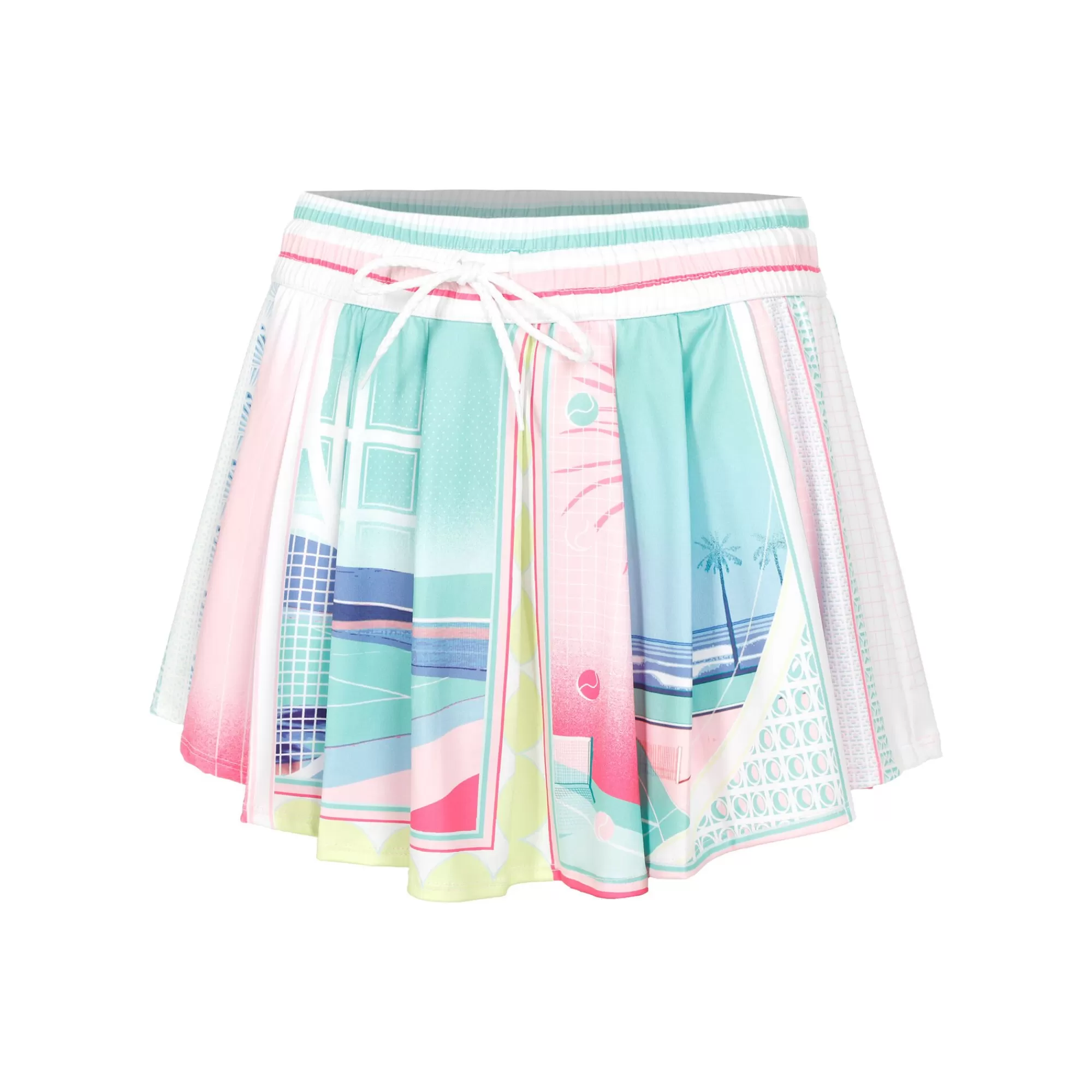 High Waist Deco Love Skirt Women - White, Multicoloured>Lucky in Love Clearance