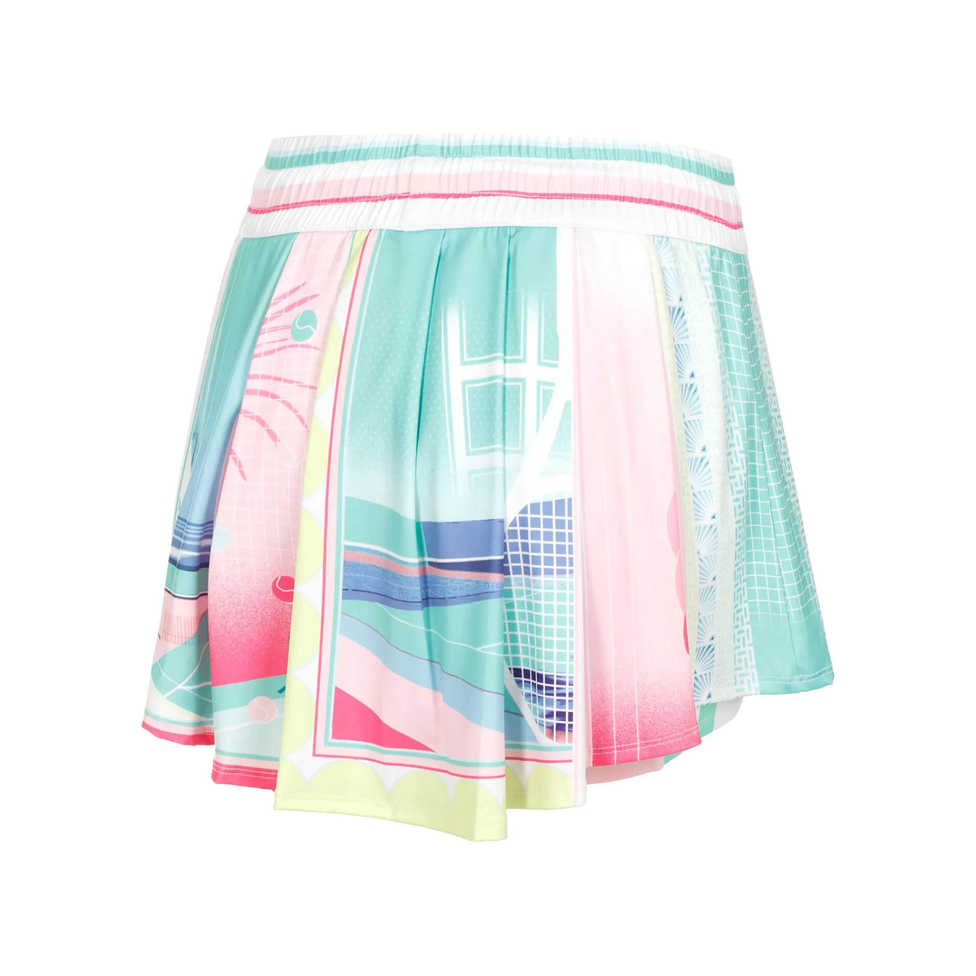 High Waist Deco Love Skirt Women - White, Multicoloured>Lucky in Love Clearance