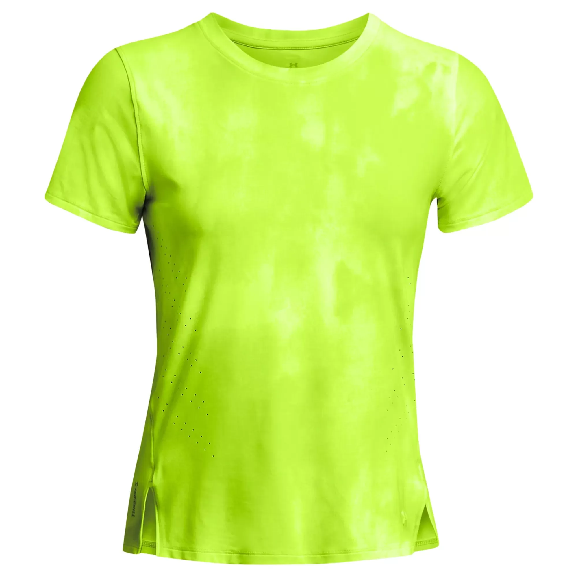 Laser Wash SS Running Shirt Women - Neon Yellow>Under Armour Cheap
