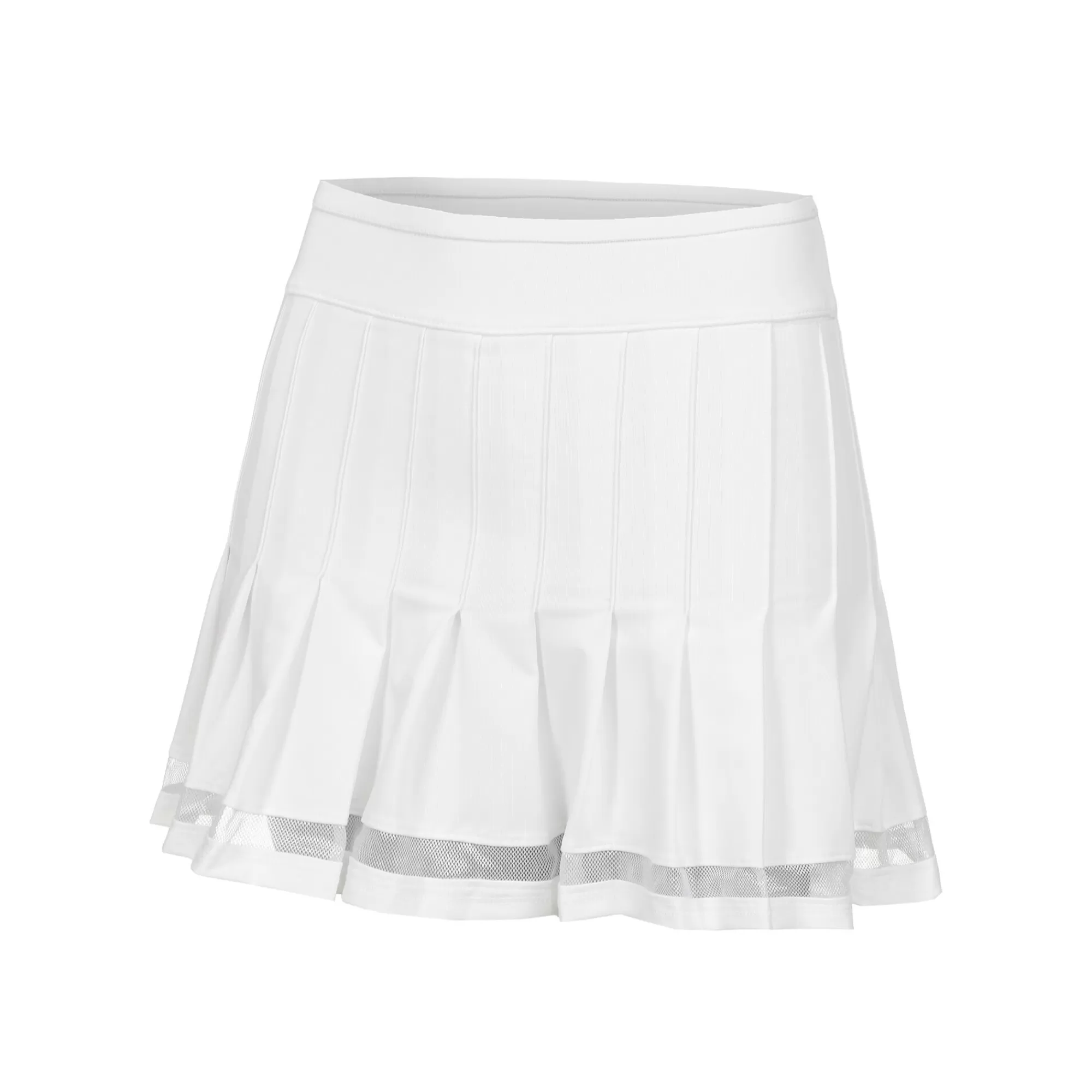Long Vintage Pleated Skirt Women - White, Silver>Lucky in Love Shop
