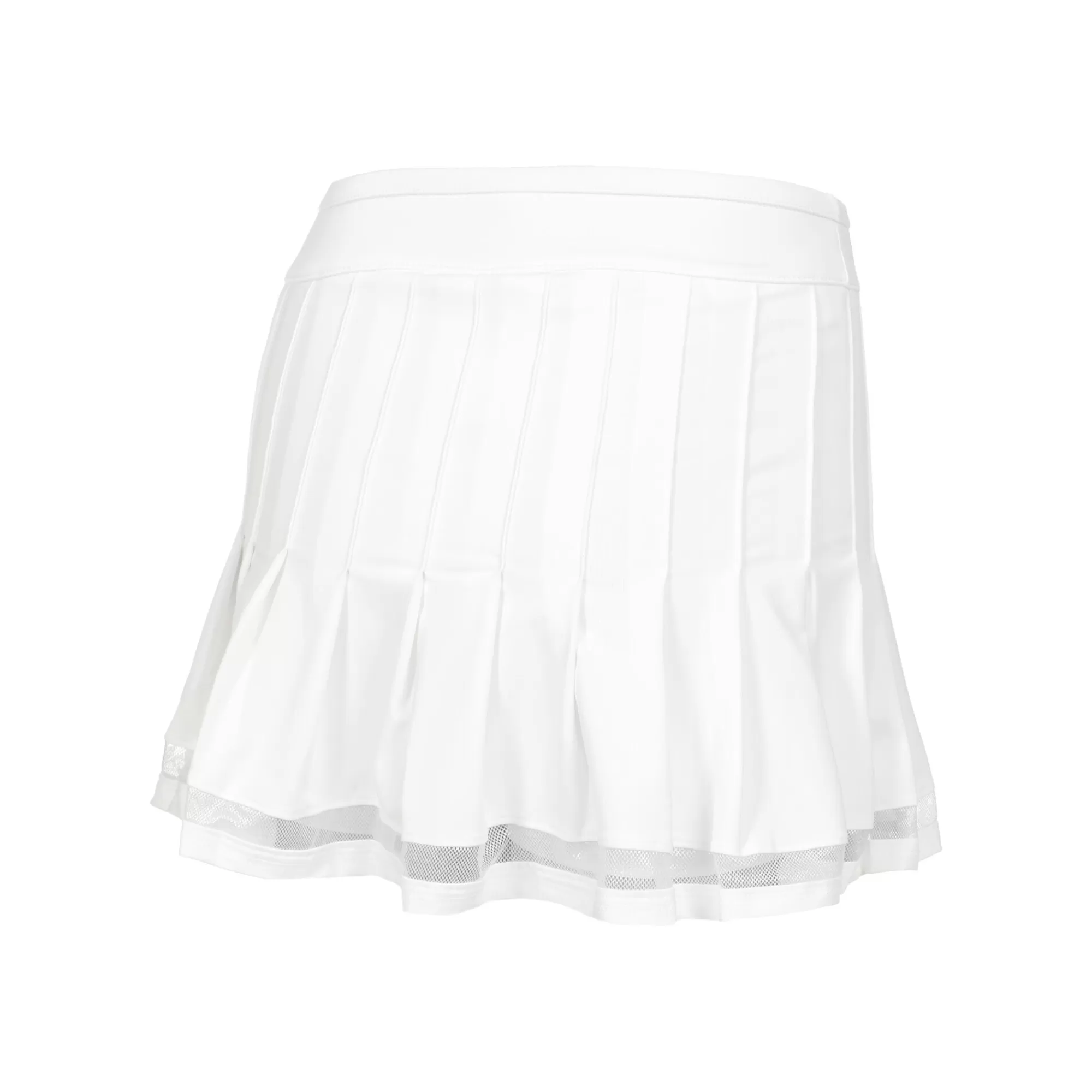 Long Vintage Pleated Skirt Women - White, Silver>Lucky in Love Shop