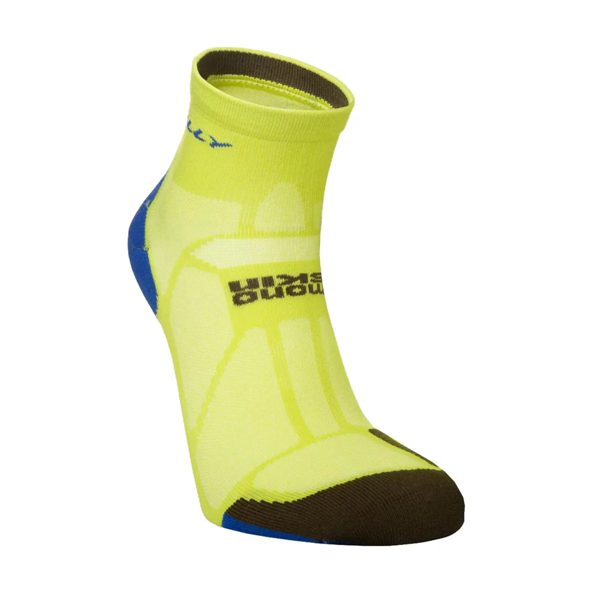 Marathon Fresh Anklet Minimum Cushioning Running Socks - Yellow, Blue>Hilly Shop