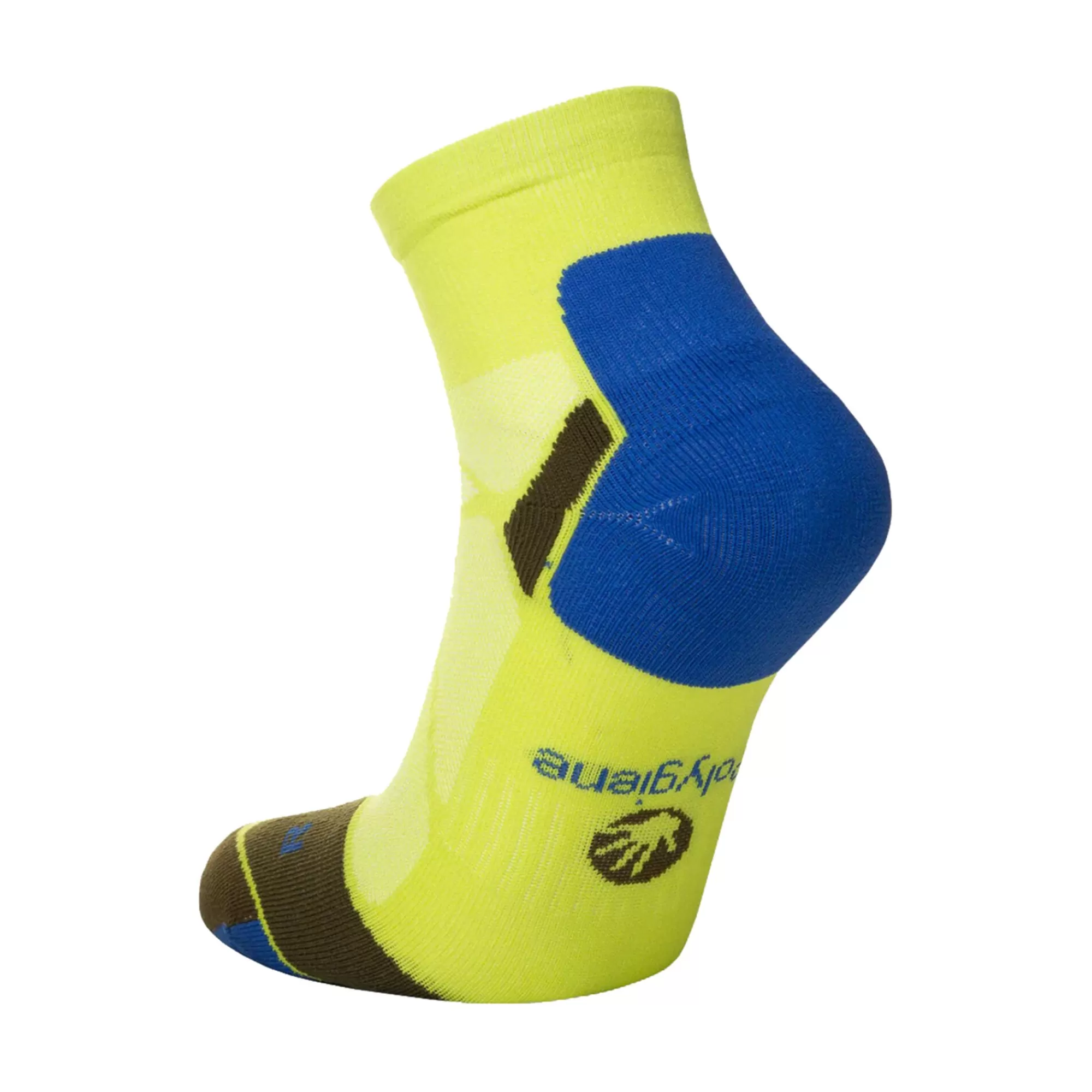 Marathon Fresh Anklet Minimum Cushioning Running Socks - Yellow, Blue>Hilly Shop
