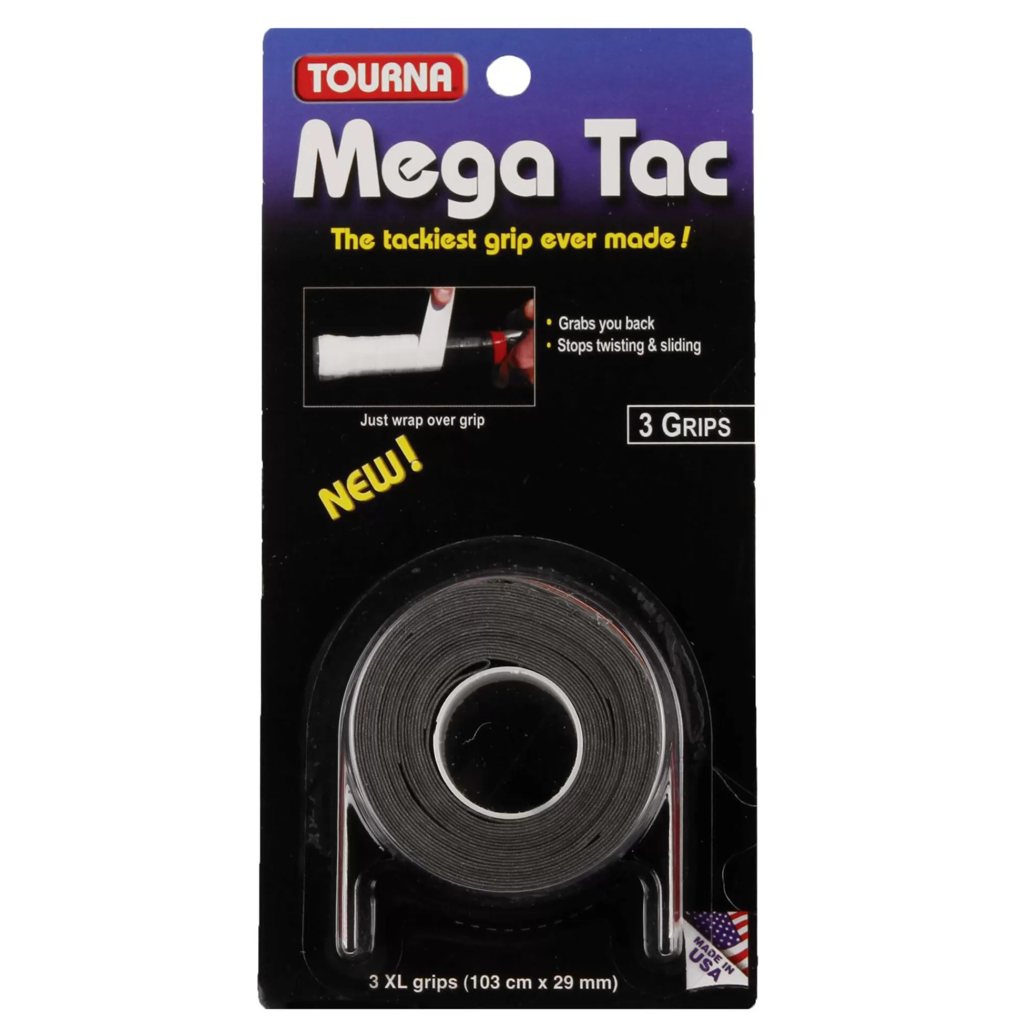 Mega Tac 3 Pack - Black>Tourna Discount