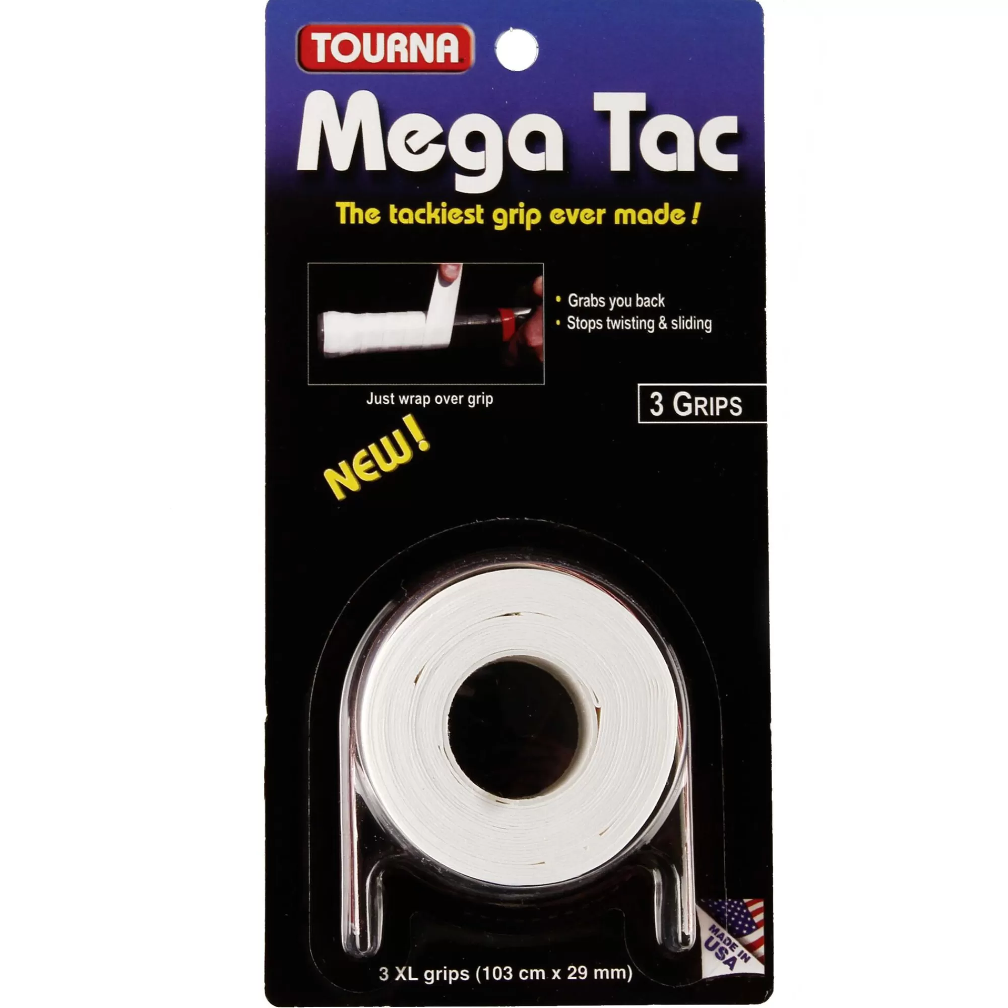 Mega Tac 3 Pack - White>Tourna Cheap