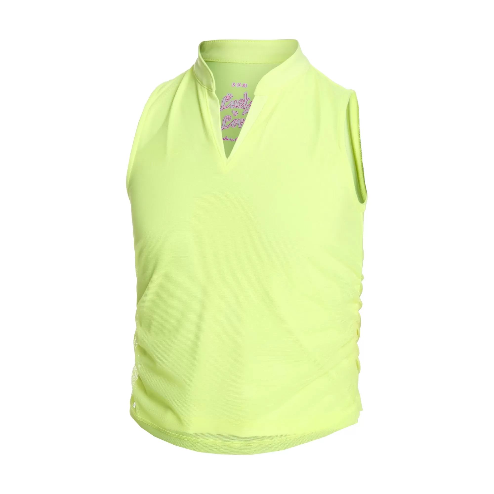 Mesh Is More Tank Top Girls - Neon Yellow>Lucky in Love Cheap