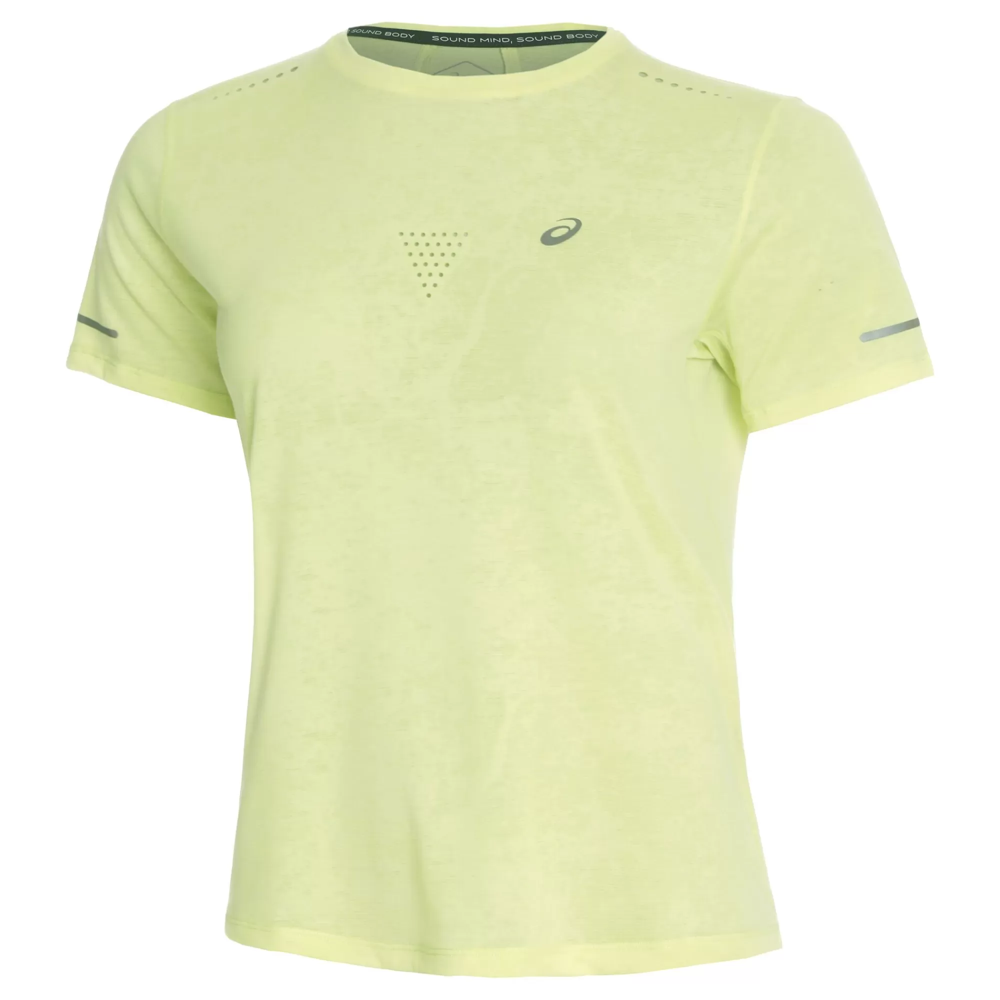 Metarun Pattern Running Shirt Women - Neon Yellow>ASICS Shop