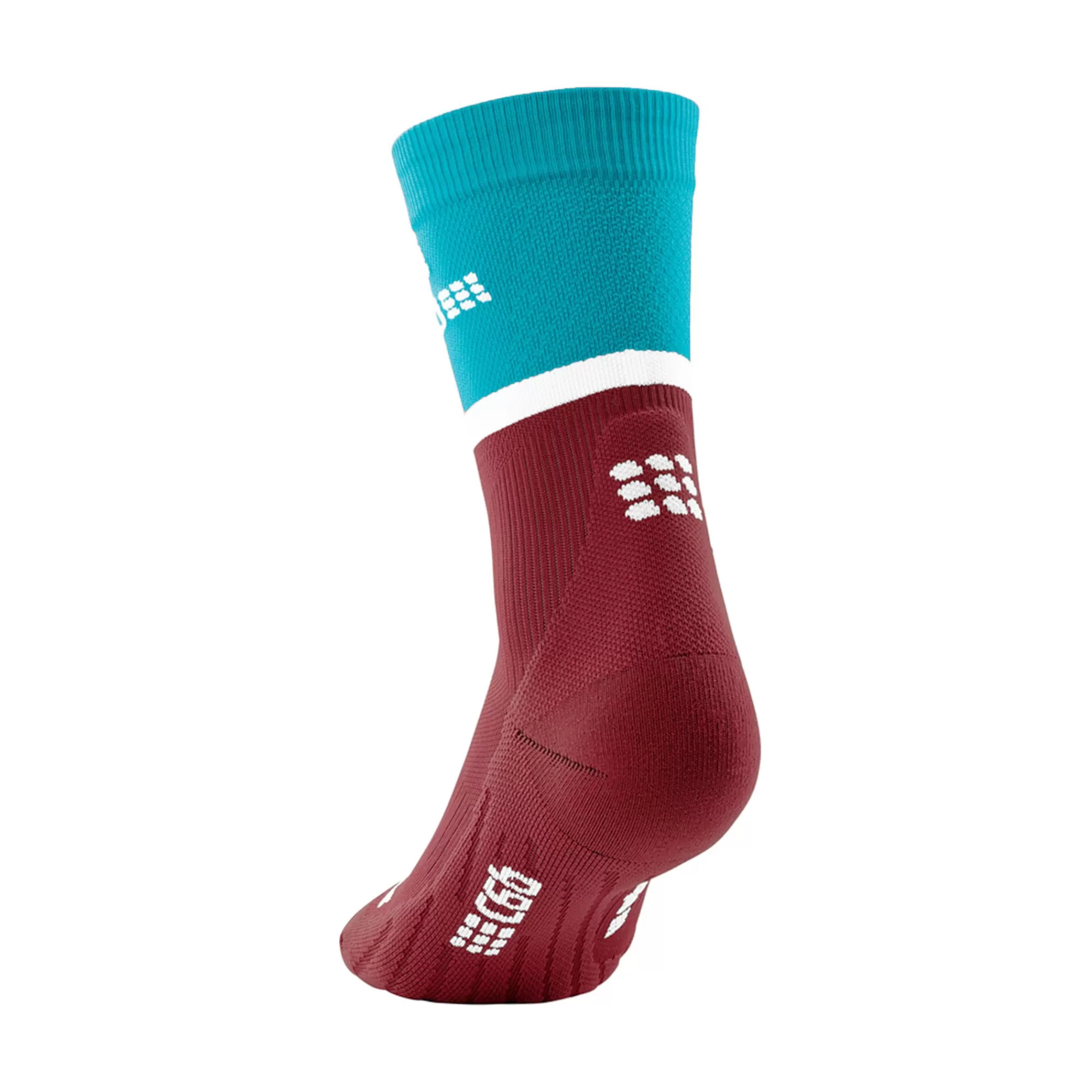 Mid Cut V4 Running Socks Women - Petrol, Dark Red>CEP Store