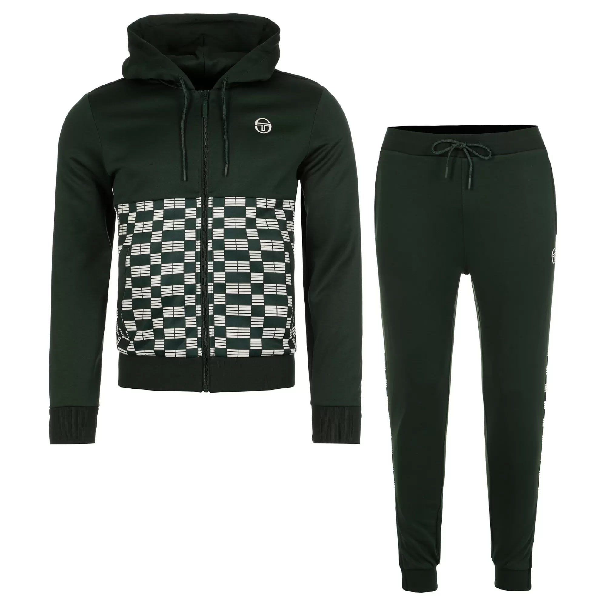 Mosaico Hoody Tracksuit Men - Green, Beige>Sergio Tacchini Sale