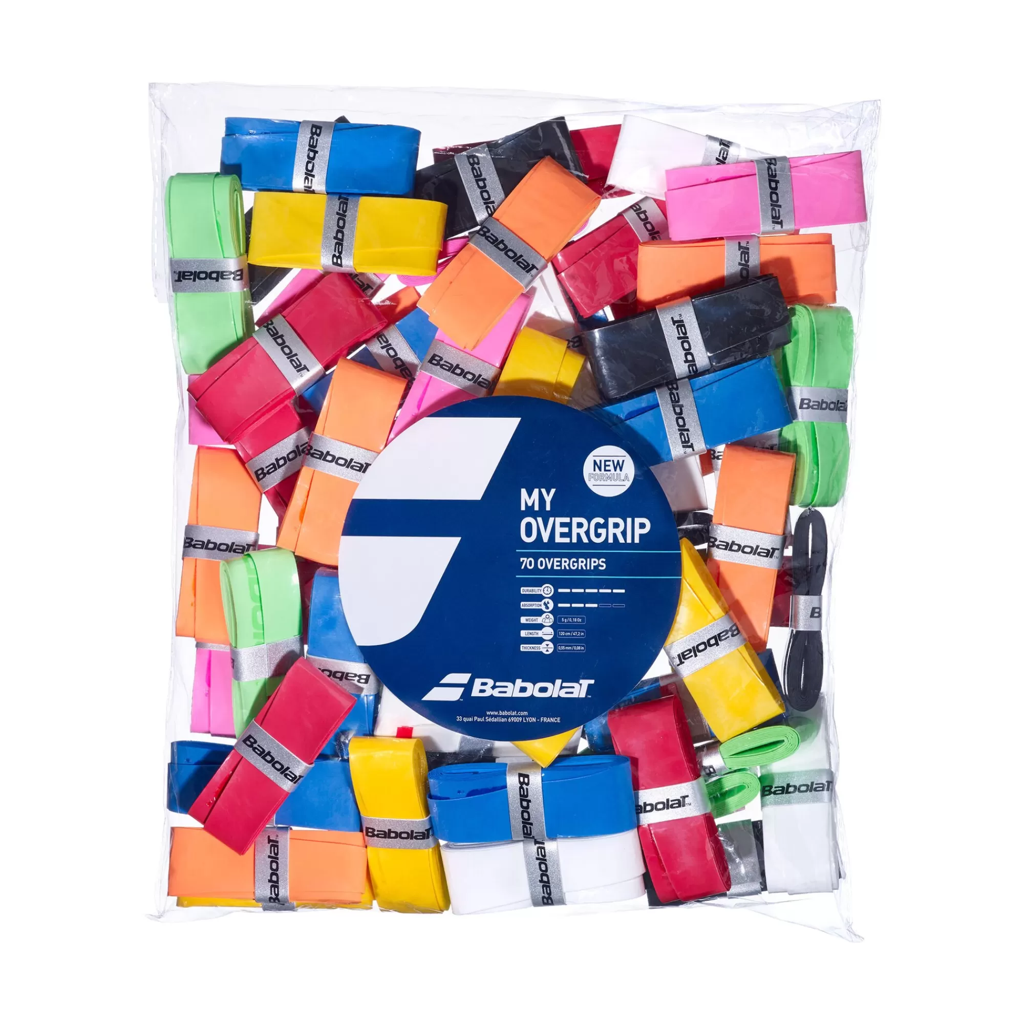 My Overgrip Refill Bag 70 Pack - Multicoloured>Babolat Shop