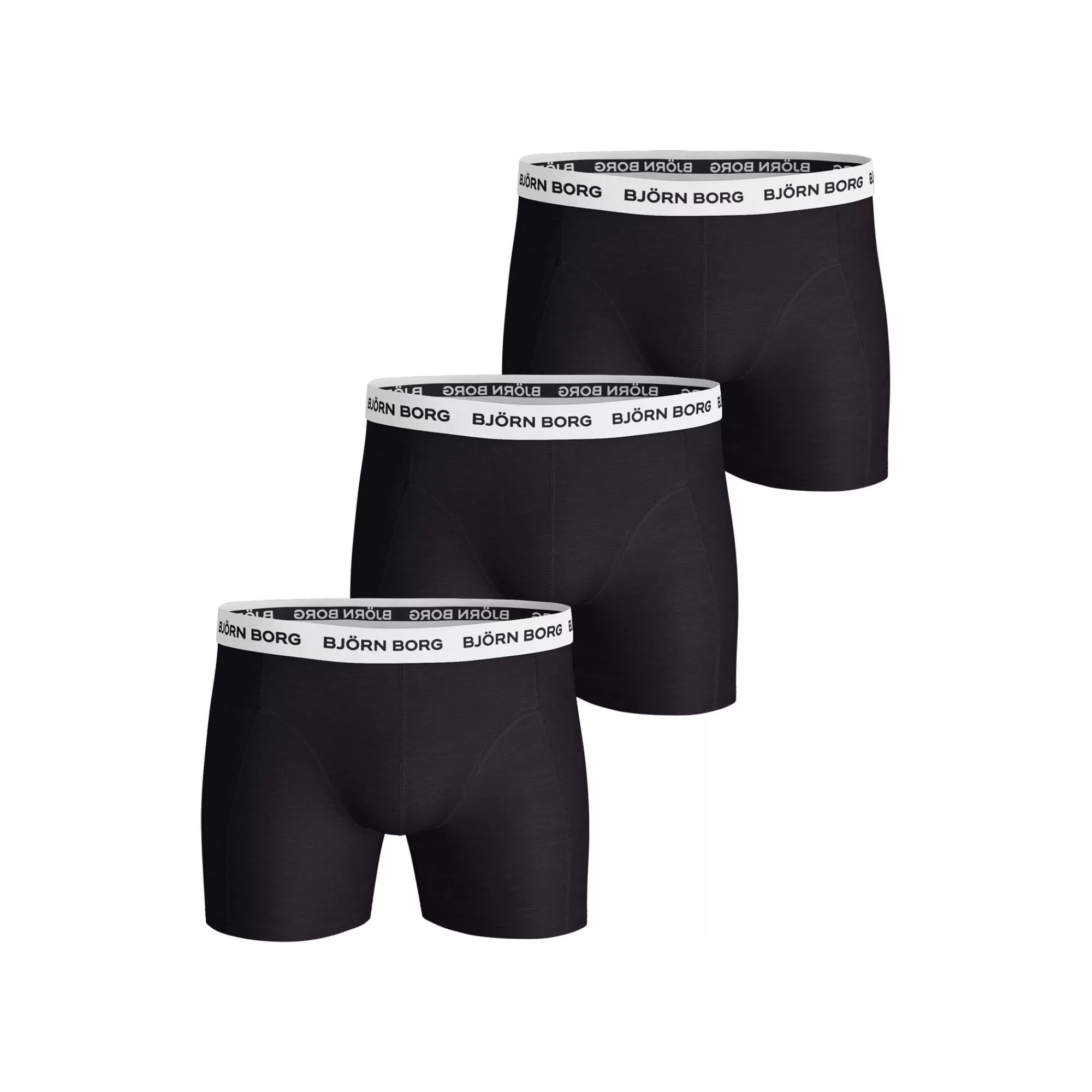 Noos Contrast Solids Boxer Shorts 3 Pack Men - Black, White>Björn Borg Sale