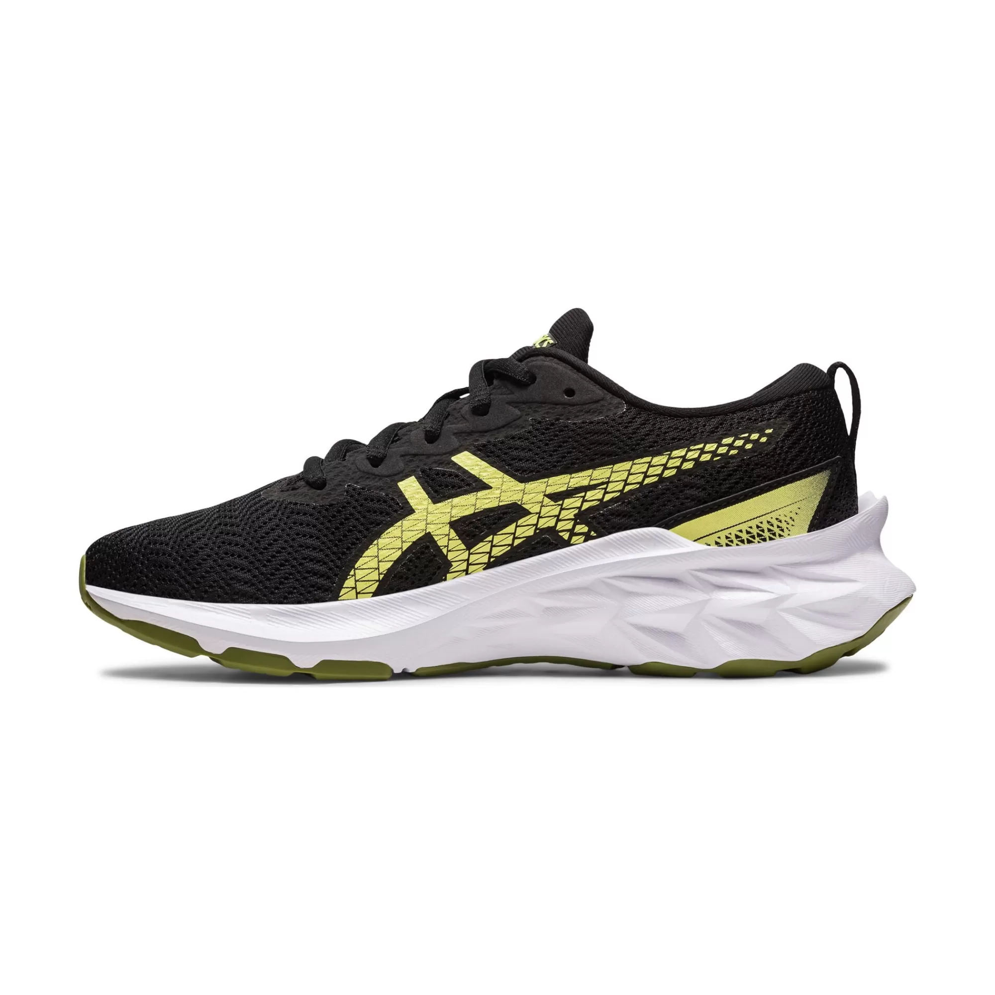 Novablast 2 GS Neutral Running Shoe Kids - Black, Neon Yellow>ASICS Cheap