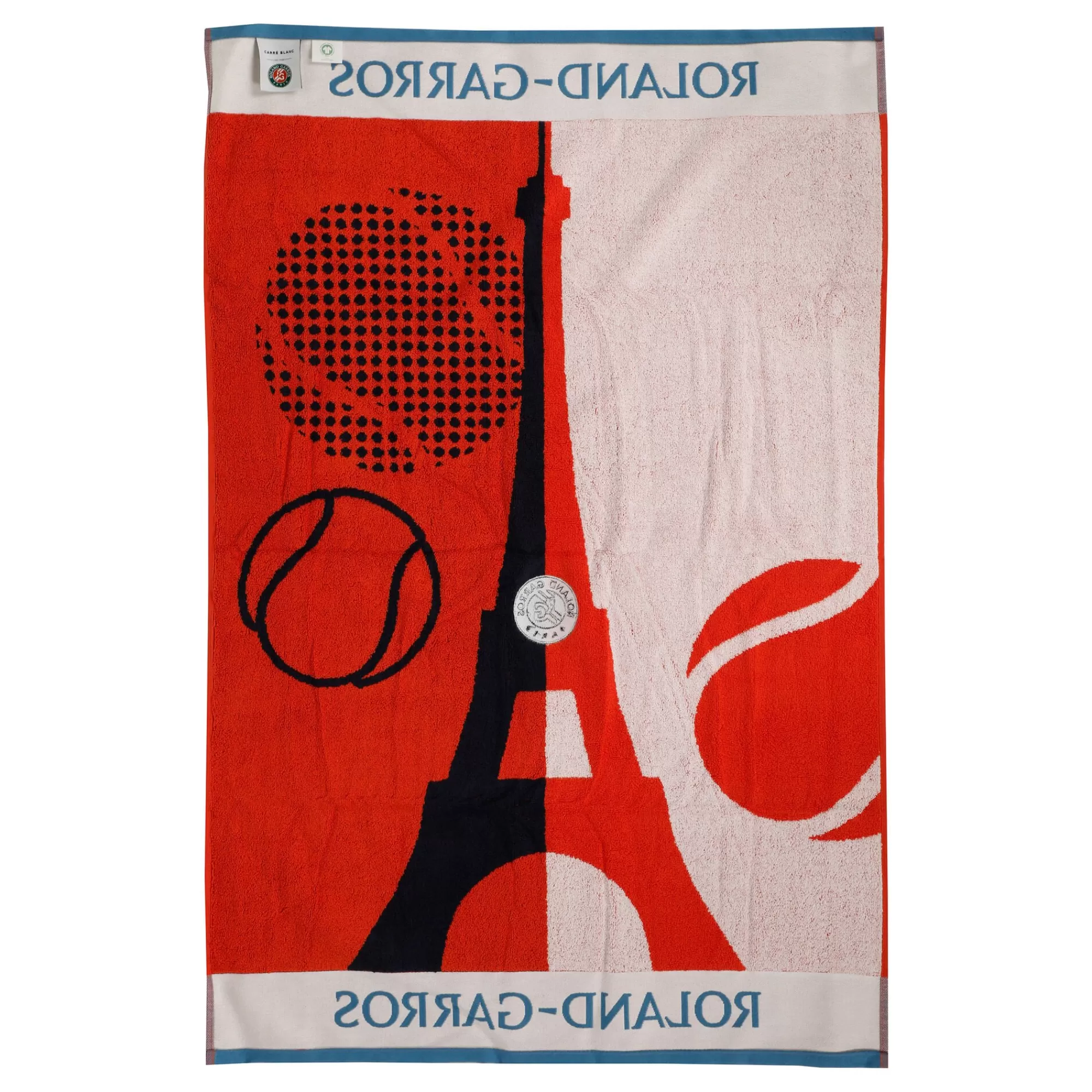 Official 70x120cm Towel - Orange, Dark Blue>Roland Garros Discount