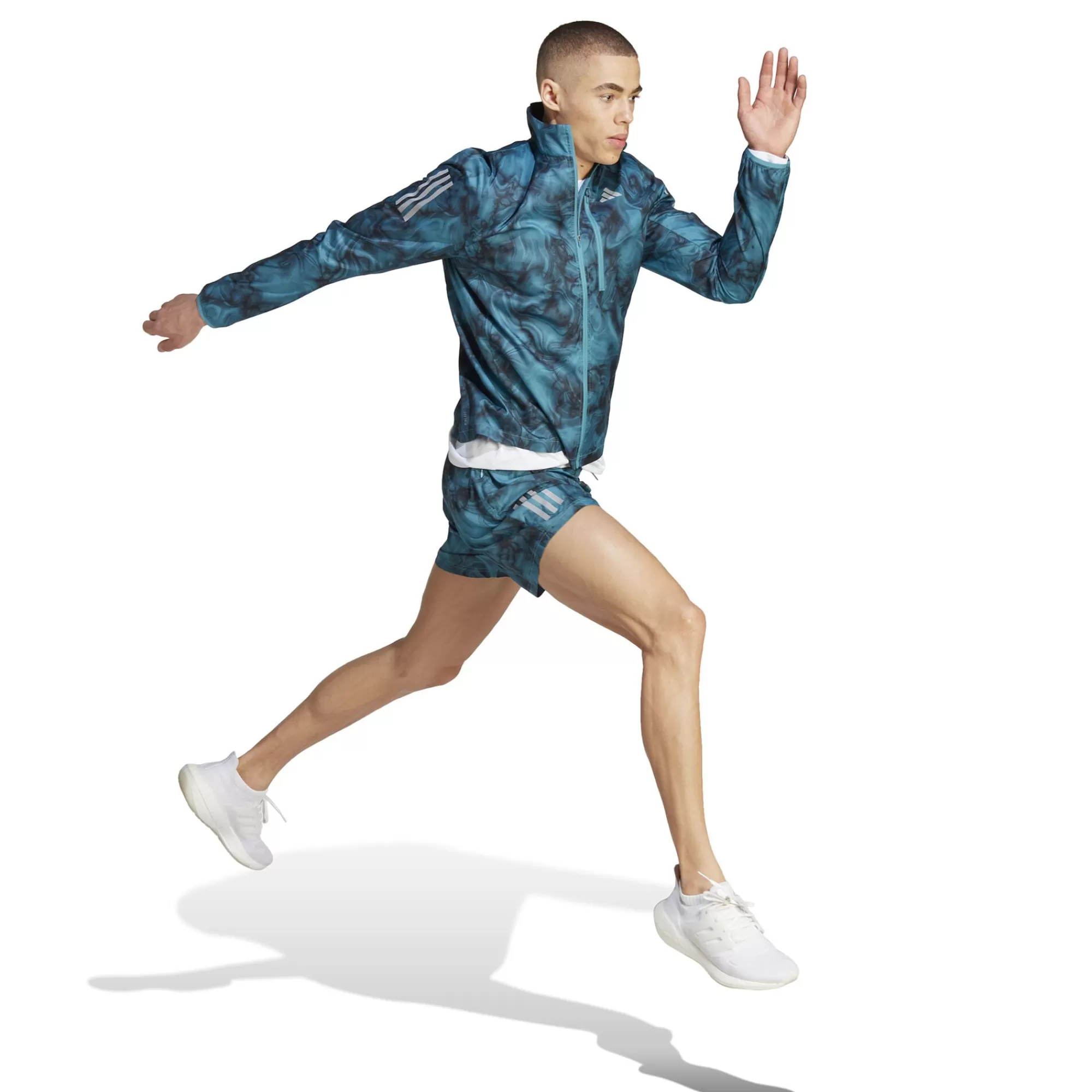 Own The Run AOP Running Jacket Men - Dark Green, Black>adidas Cheap