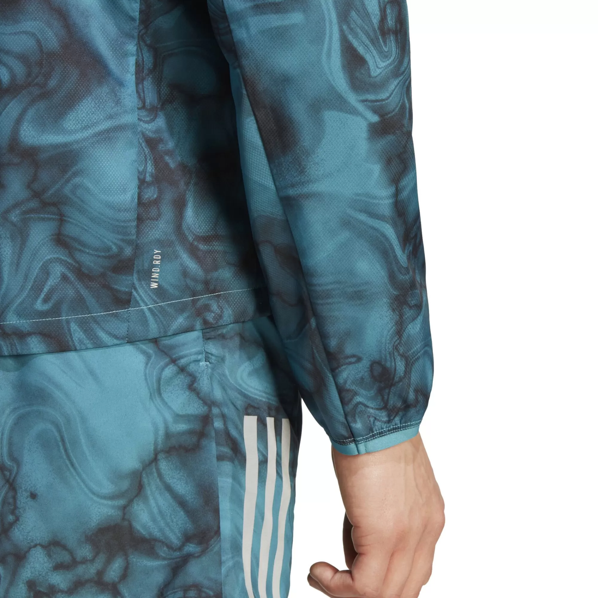 Own The Run AOP Running Jacket Men - Dark Green, Black>adidas Cheap