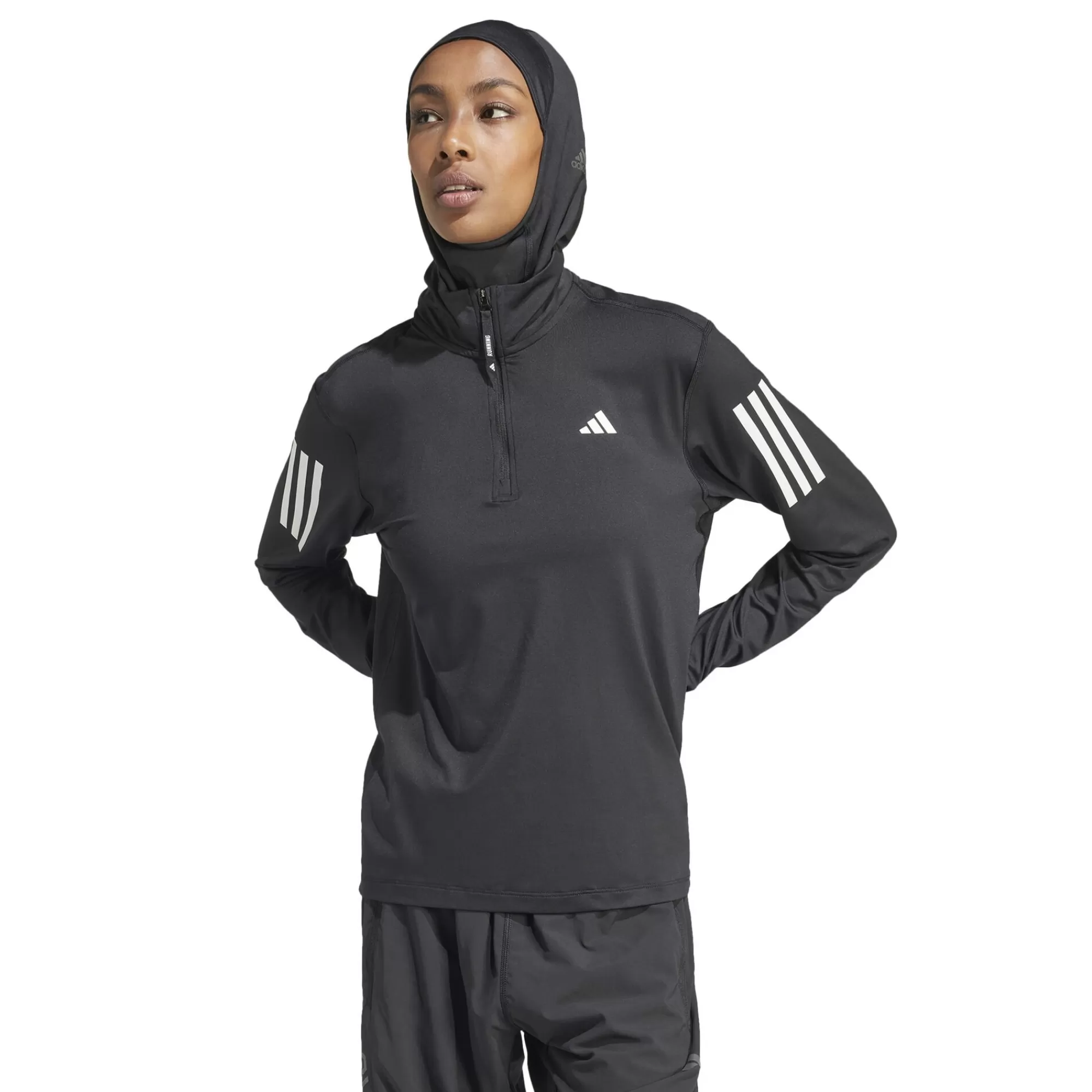 Own The Run B Half-Zip Longsleeve Running Shirt Women ->adidas New