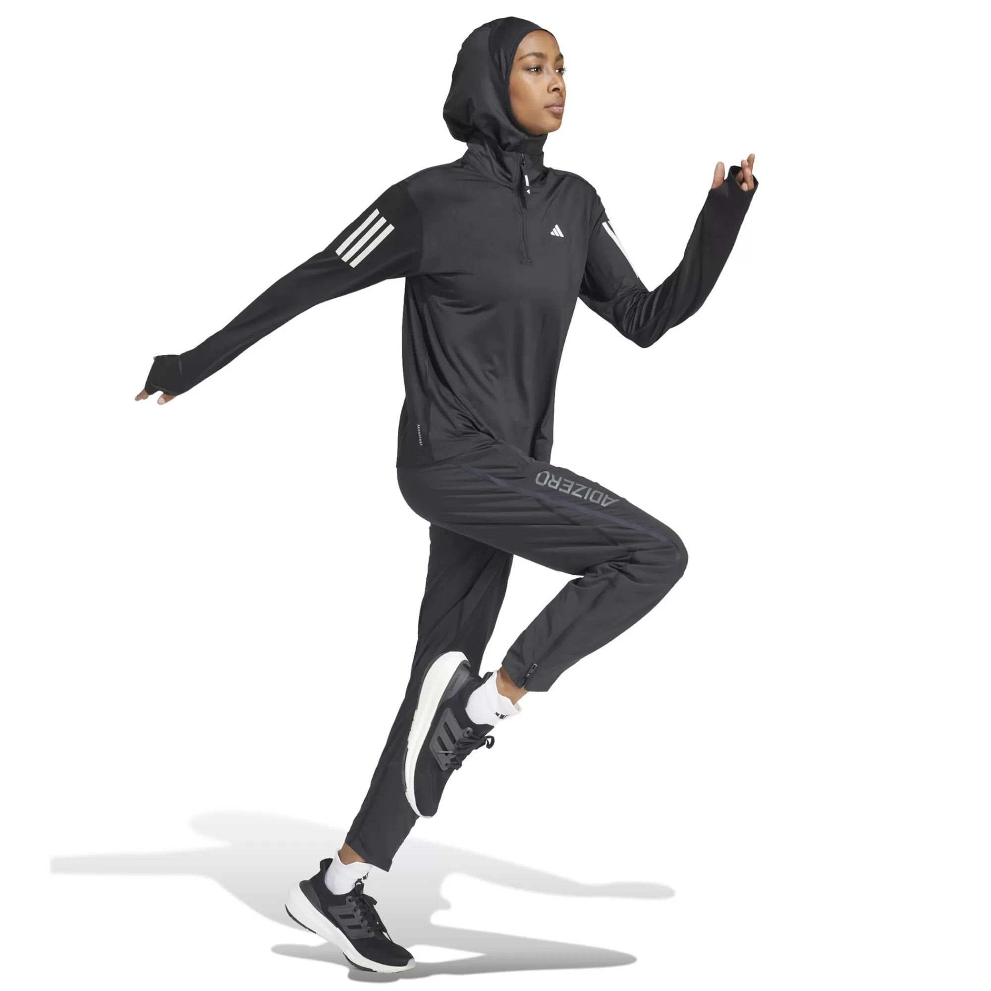 Own The Run B Half-Zip Longsleeve Running Shirt Women ->adidas New
