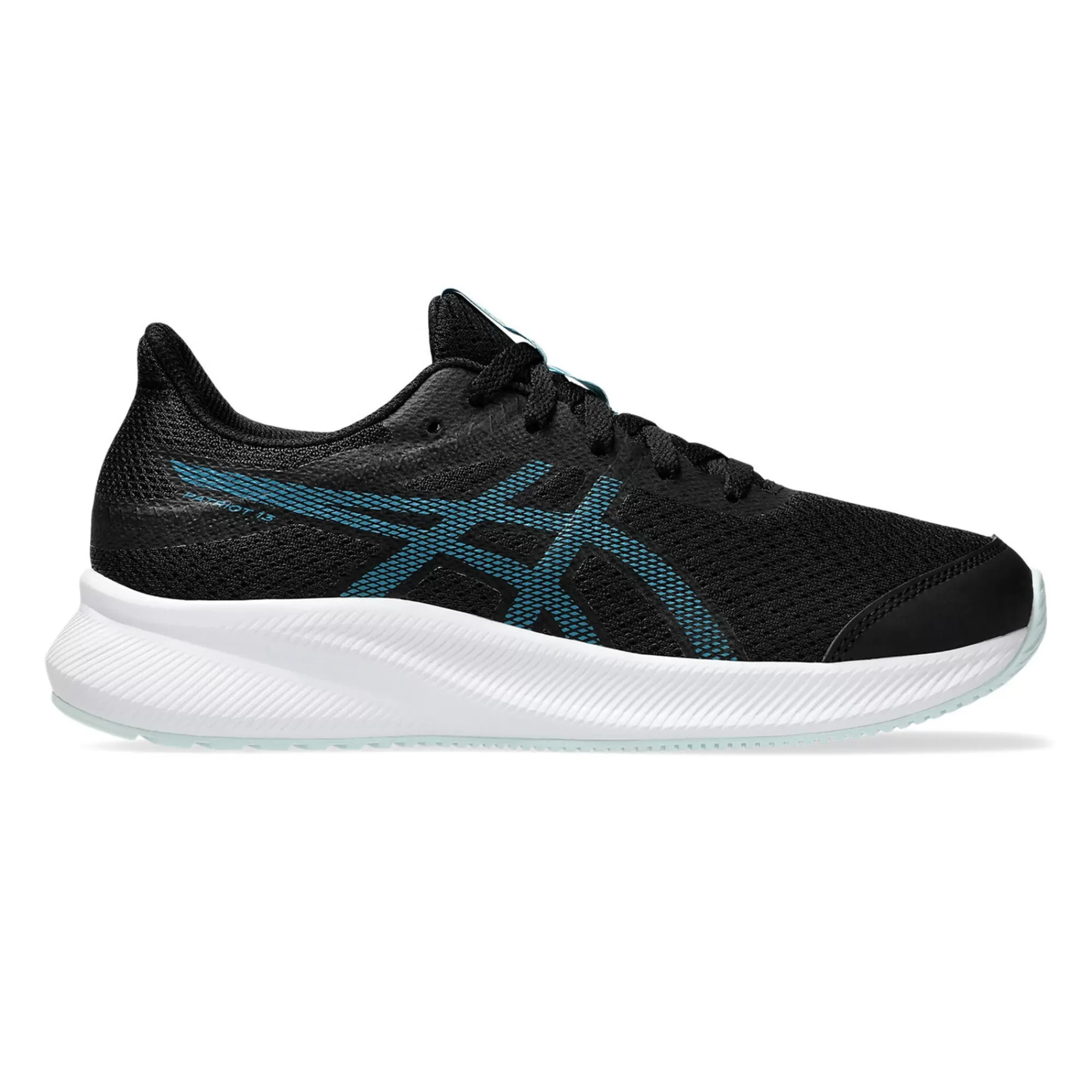 Patriot 13 GS Neutral Running Shoe Kids - Grey, White>ASICS Cheap