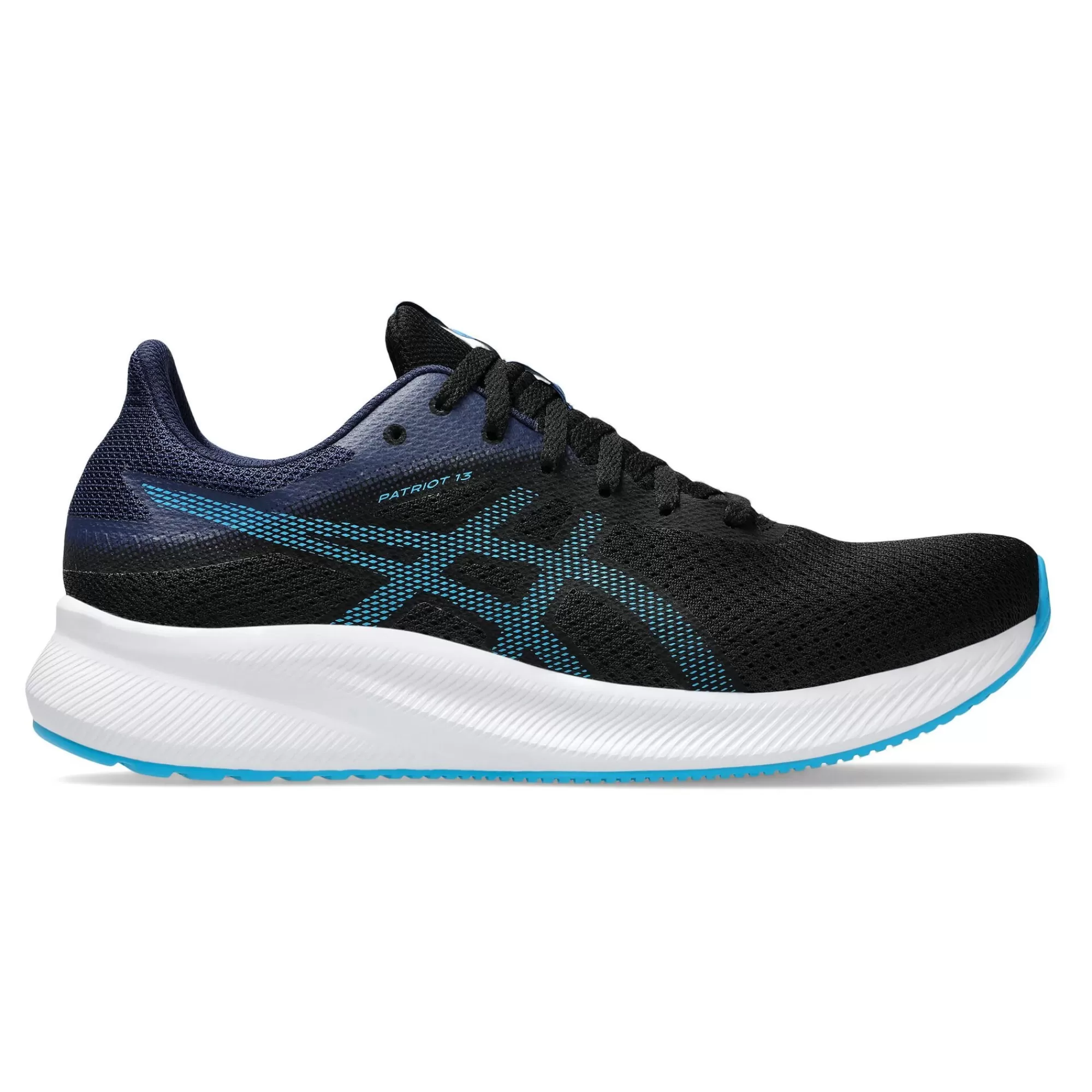 Patriot 13 Neutral Running Shoe Men - Black, Blue>ASICS New