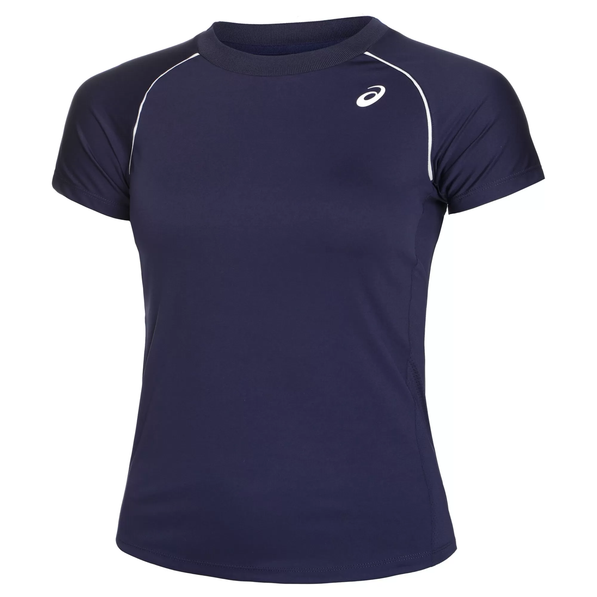 Piping T-Shirt Women - Dark Blue, White>ASICS Cheap