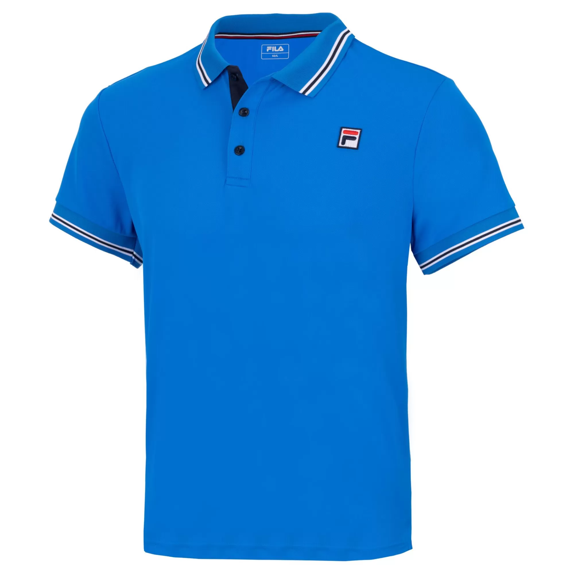 Piro Button Polo Men - Blue, White>Fila New
