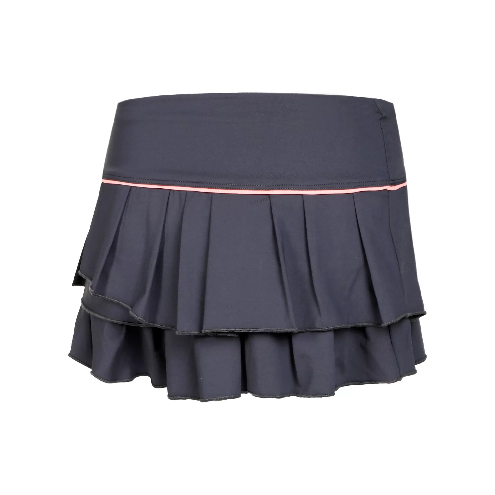 Pleat Tier With Piping Skirt Women - Dark Grey, Apricot>Lucky in Love Sale