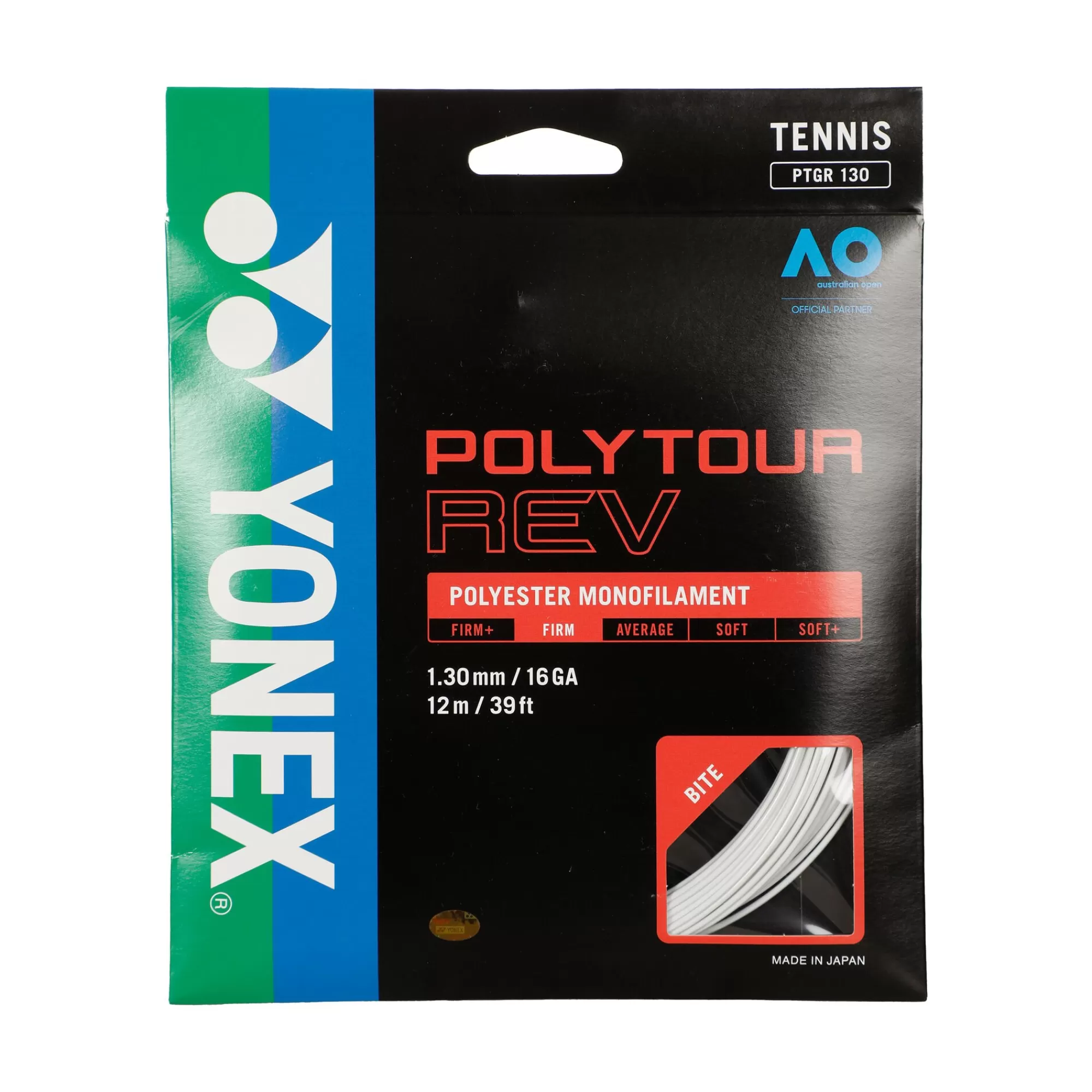 Poly Tour Rev String Set 12m - White>Yonex Online