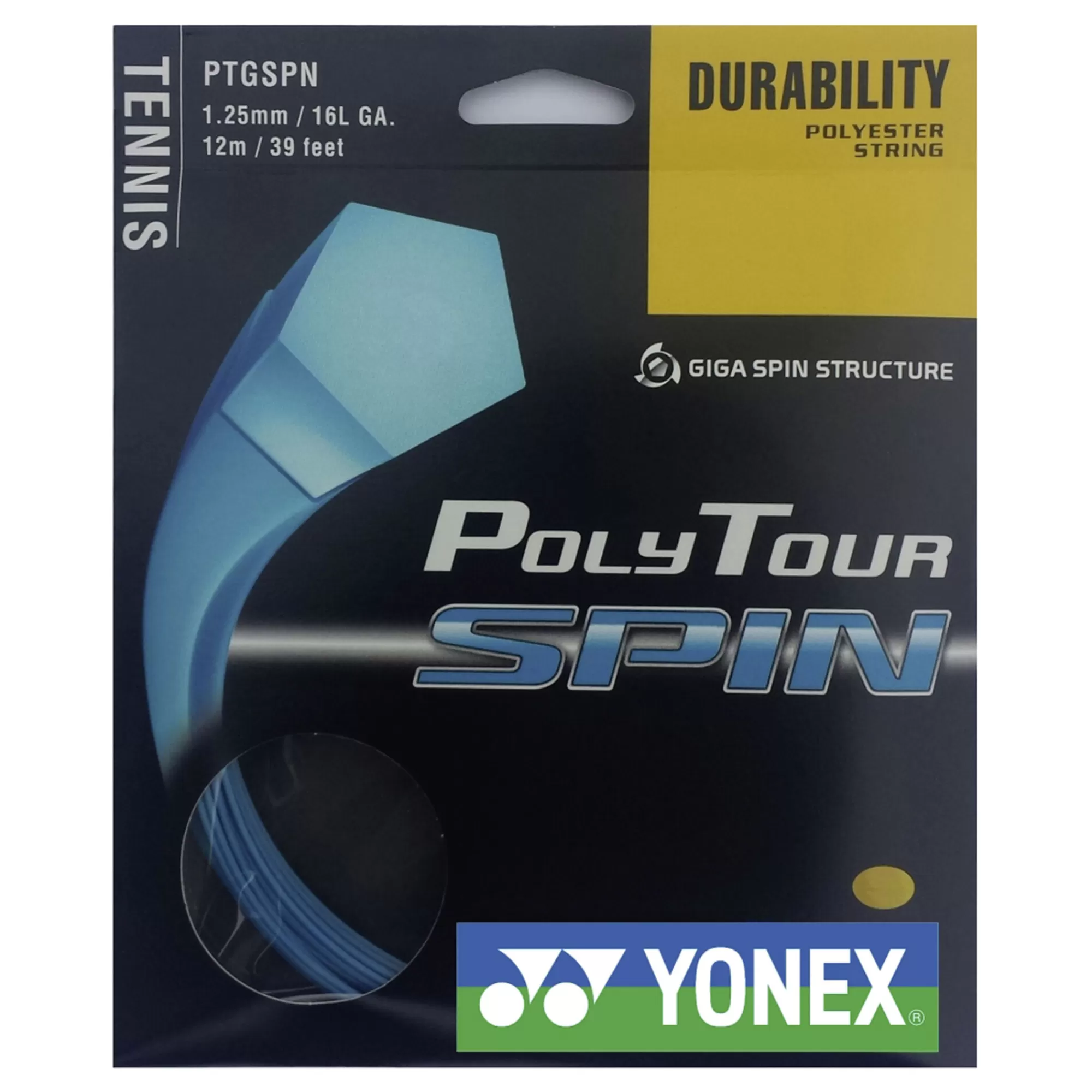 Poly Tour Spin String Set 12m - Blue>Yonex Store