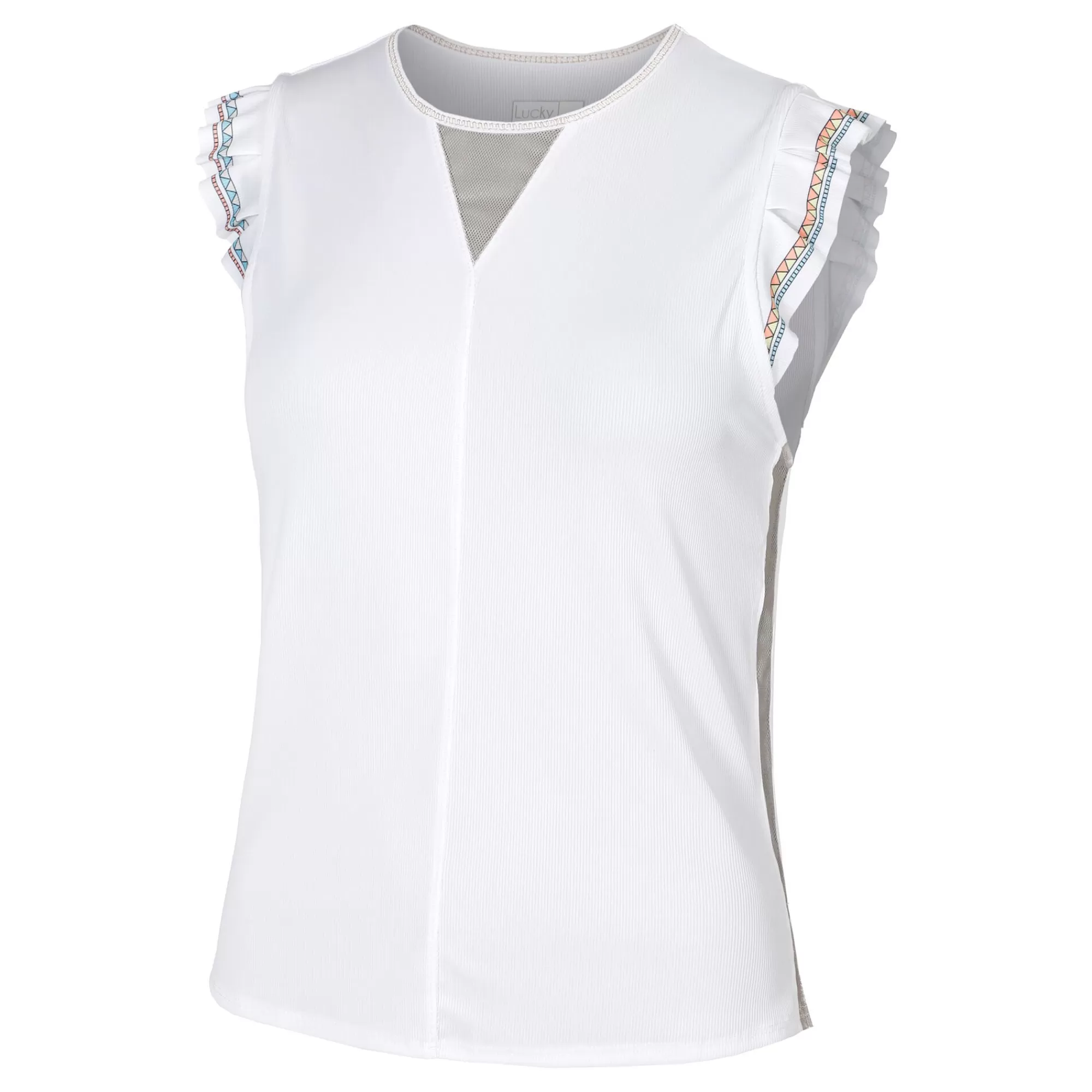 Premier Ruffle Tank Top Women ->Lucky in Love New